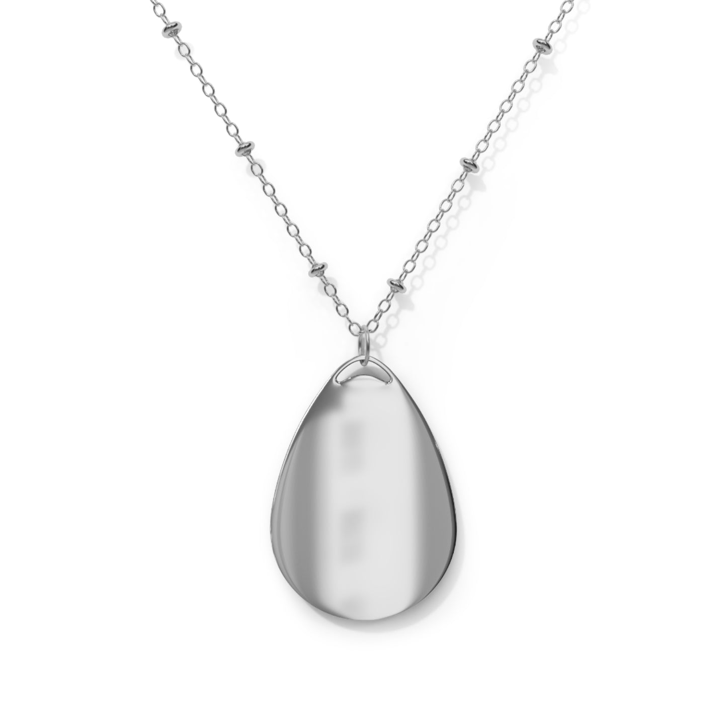 Oval Necklace - Inspirational 'Give All I Did Jesus Christ' Pendant