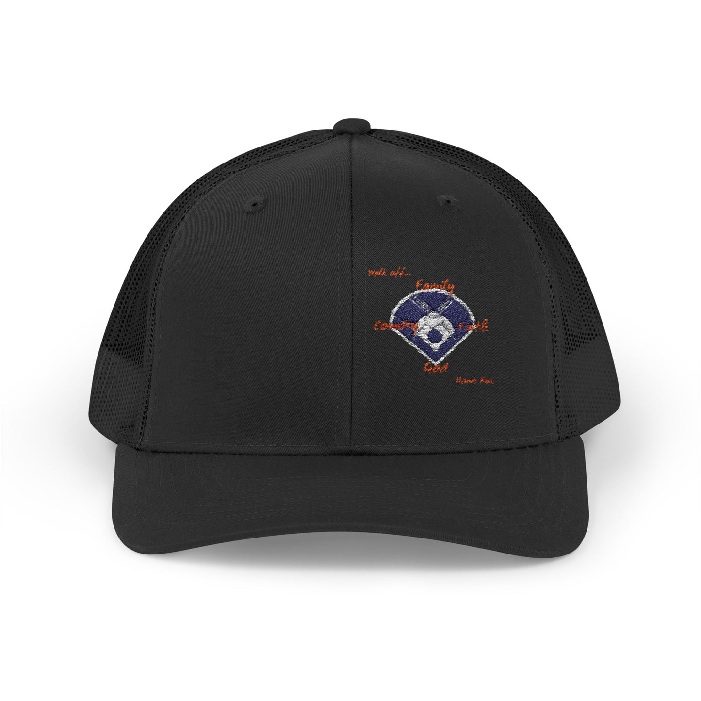 Snapback Trucker Cap - Baseball, Family and Faith - Casual Style for Everyday Adventures