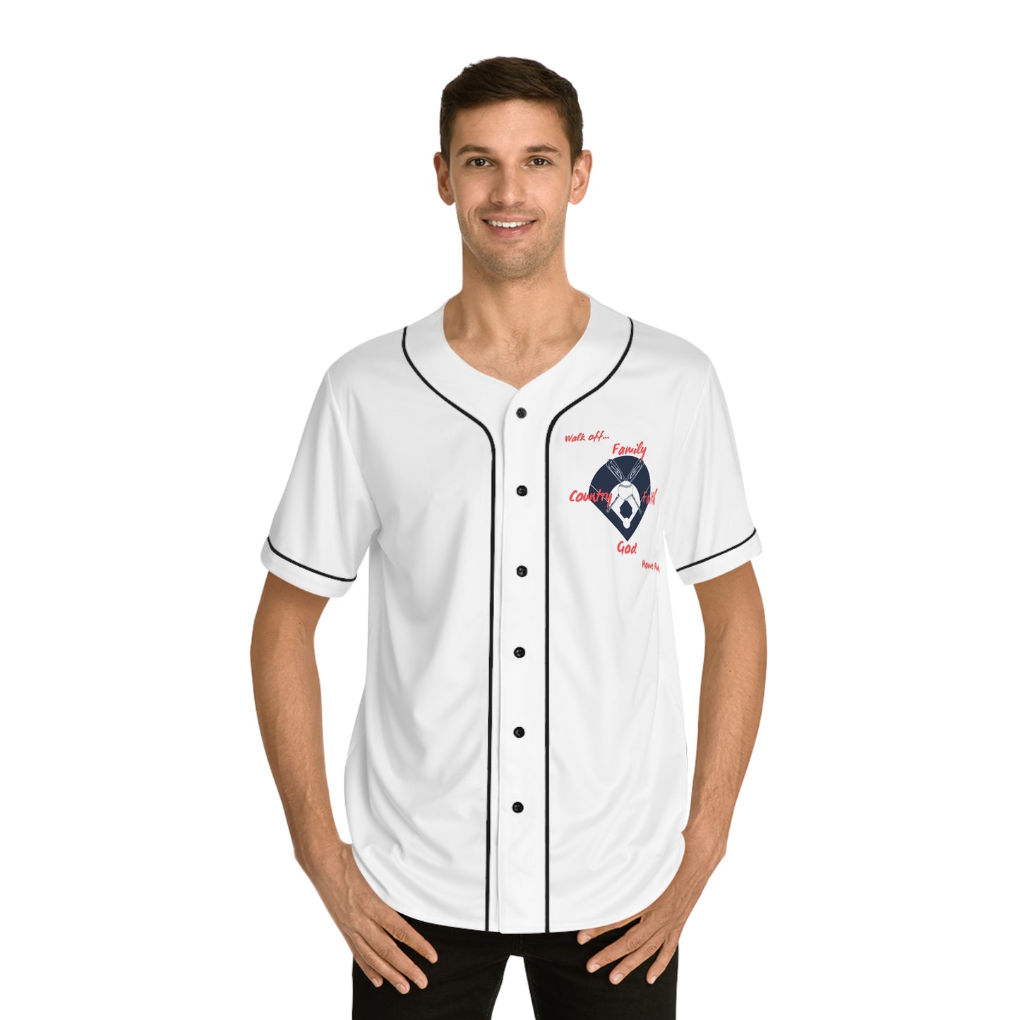 Baseball Jersey - Family, Country, God Design - Perfect for Game Day