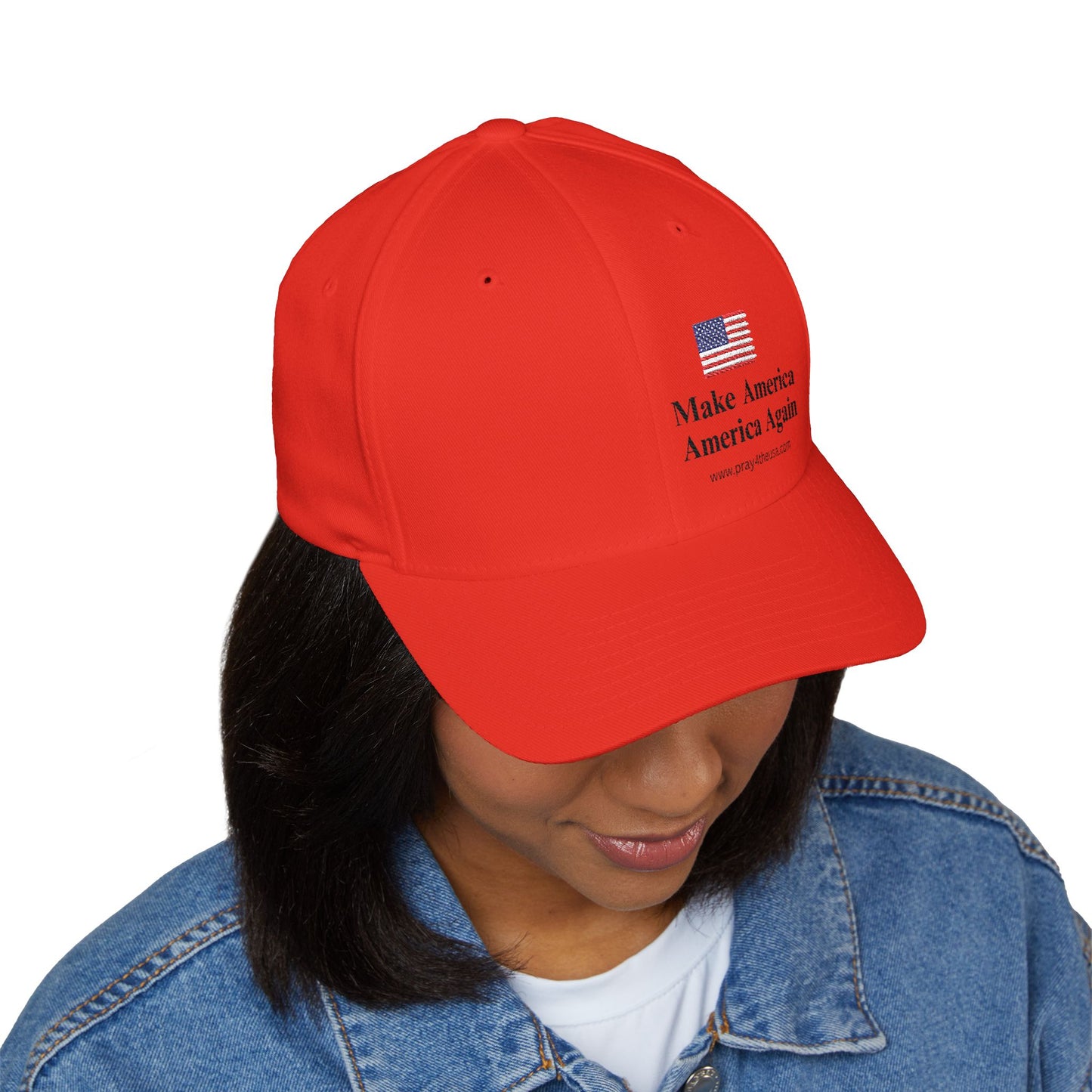Embroidered Structured Cap - Make America America Again Baseball Hat