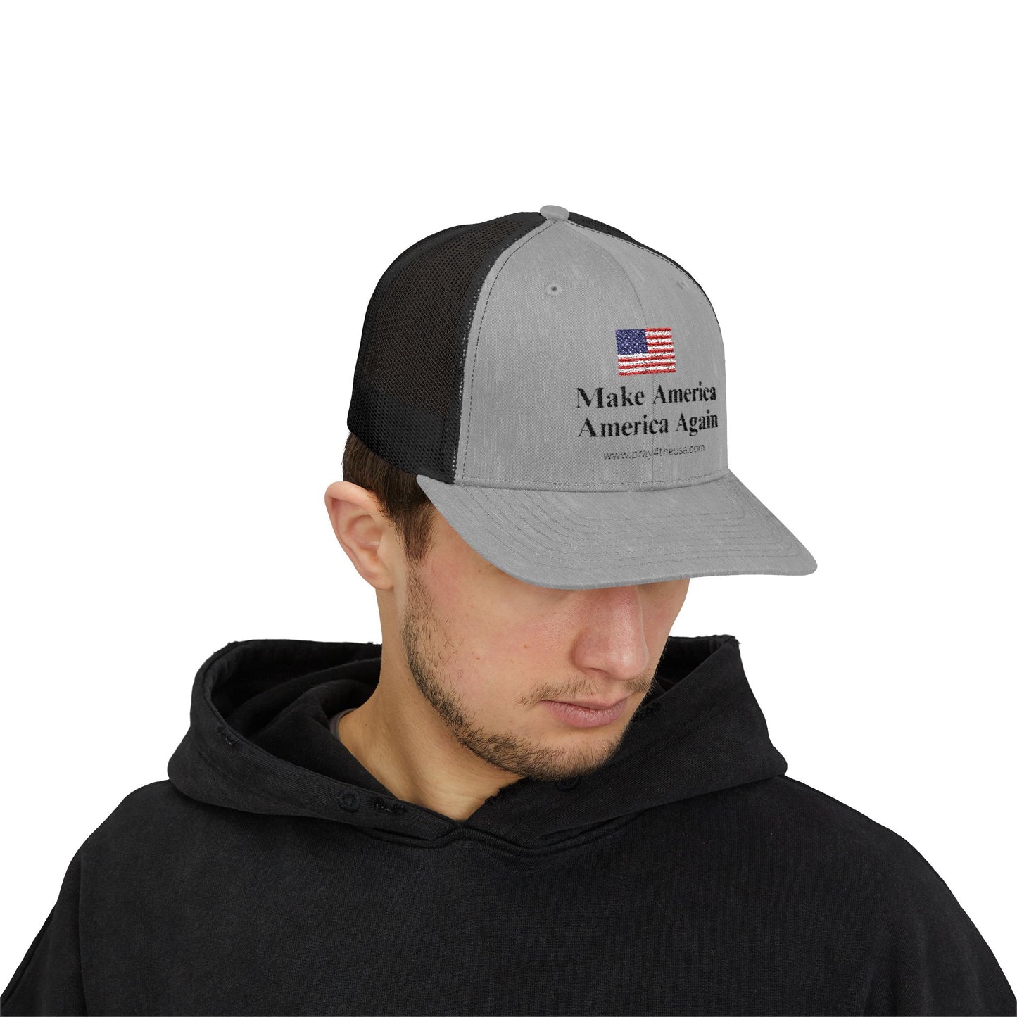 Patriotic Snapback Trucker Cap - Make America America Again