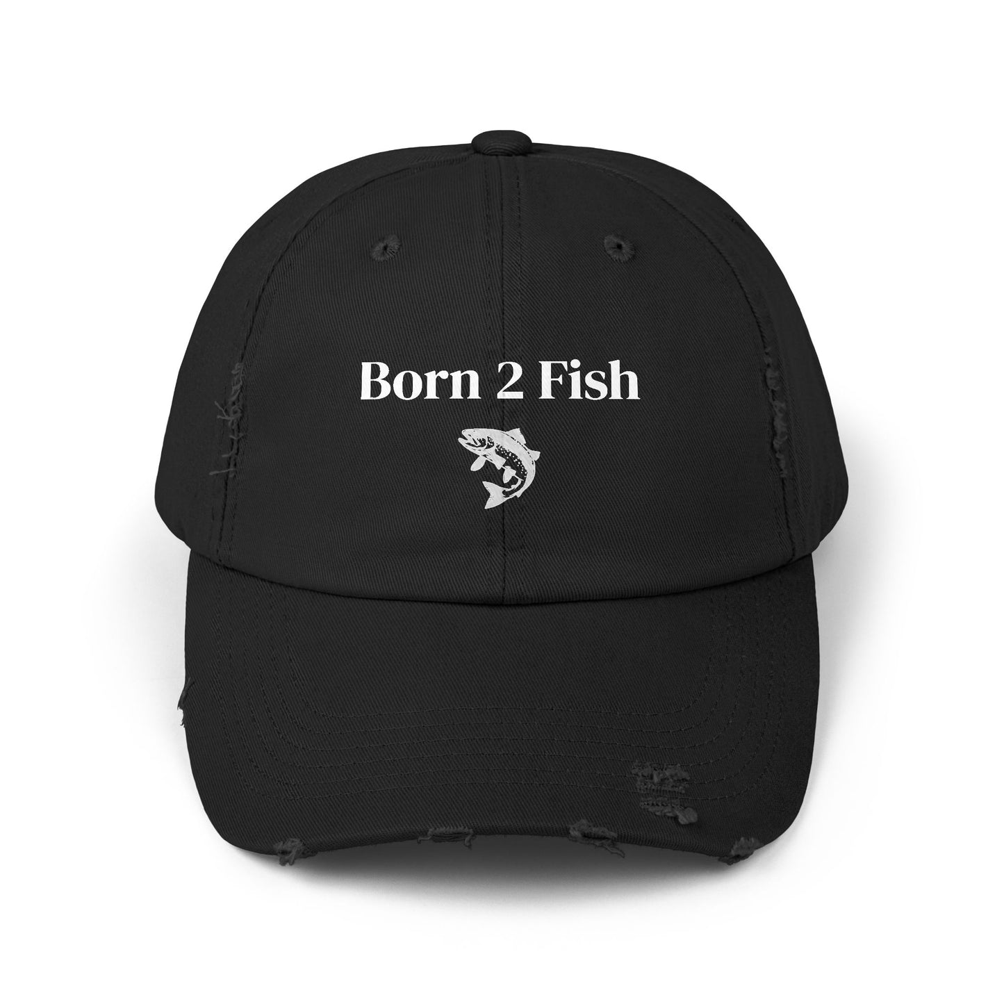 Born 2 Fish-Distressed Fishing Cap