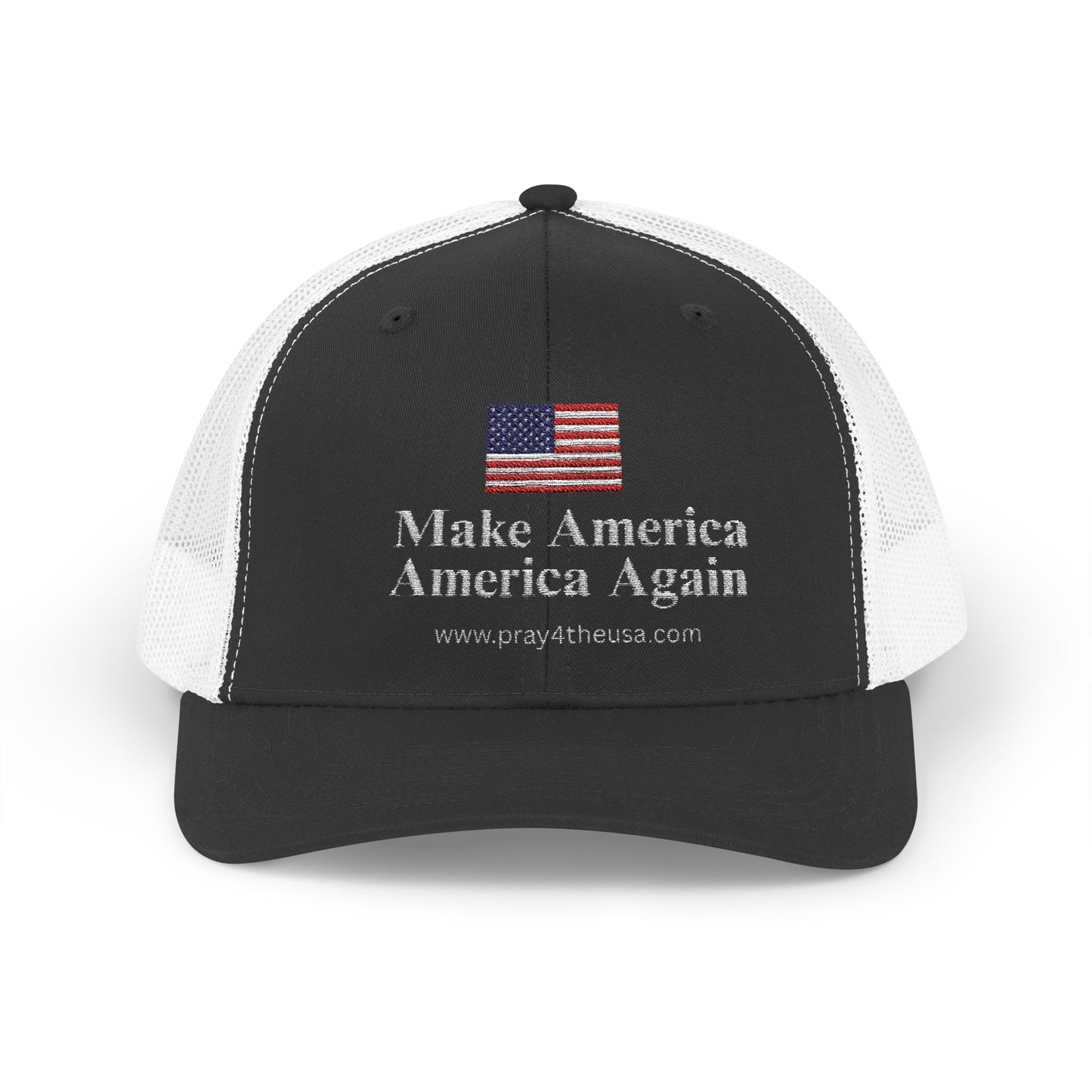 Make America America Again Snapback Trucker Cap - Patriotic Red Hat
