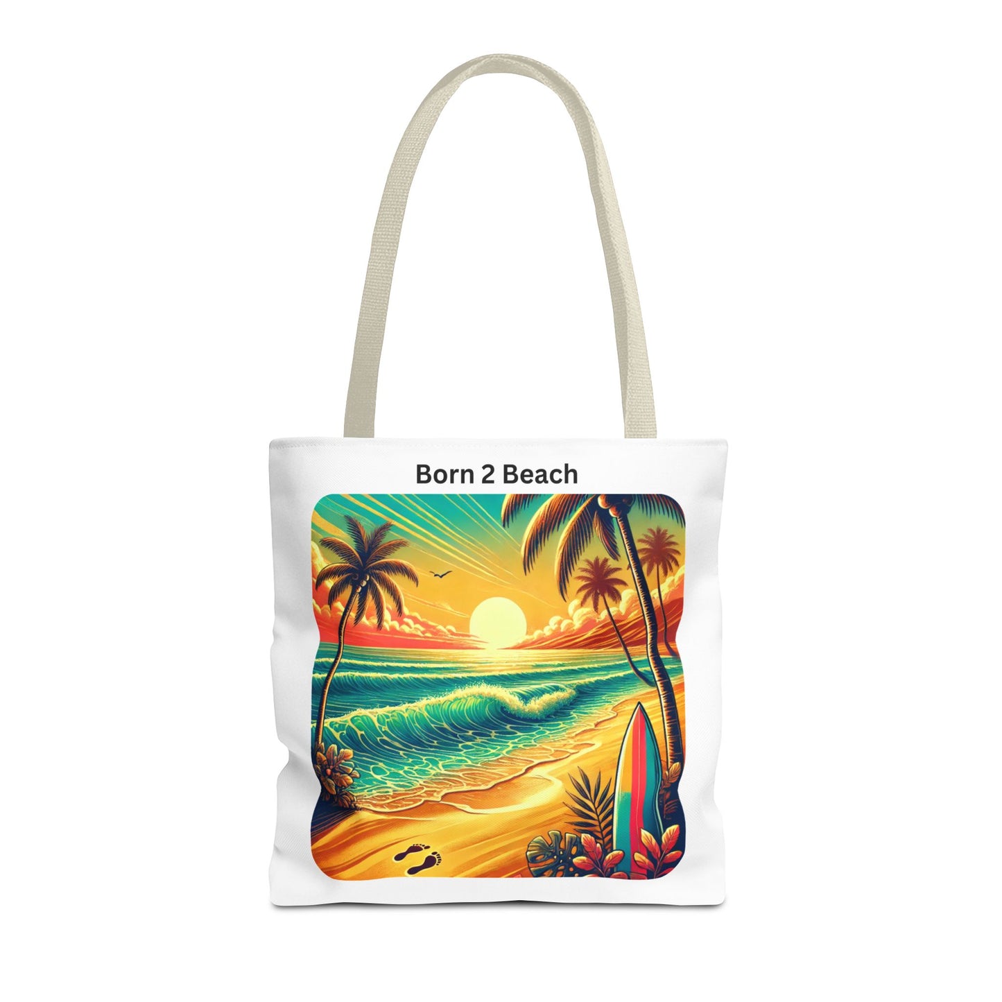 Summer Vibes Tote Bag | Born 2 Beach | Perfect for Beach Lovers