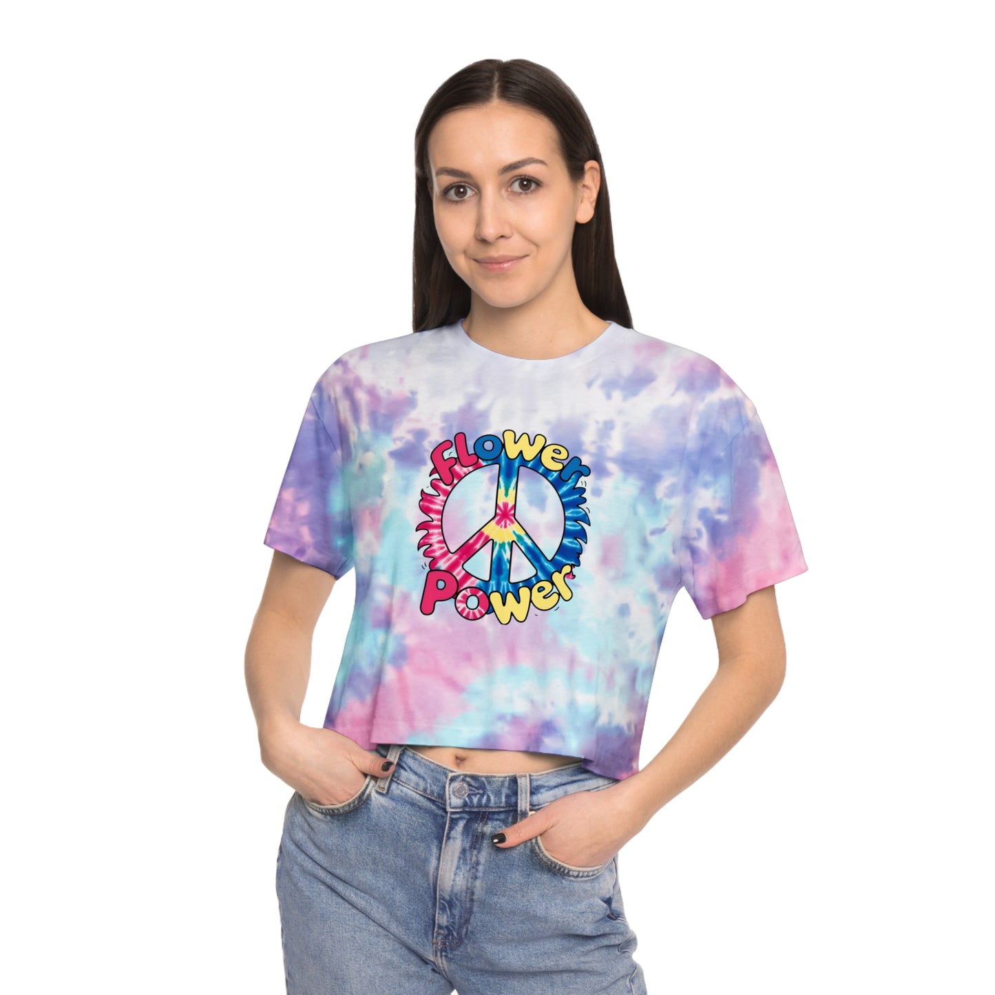 Flower Power Tie-Dye Crop Tee