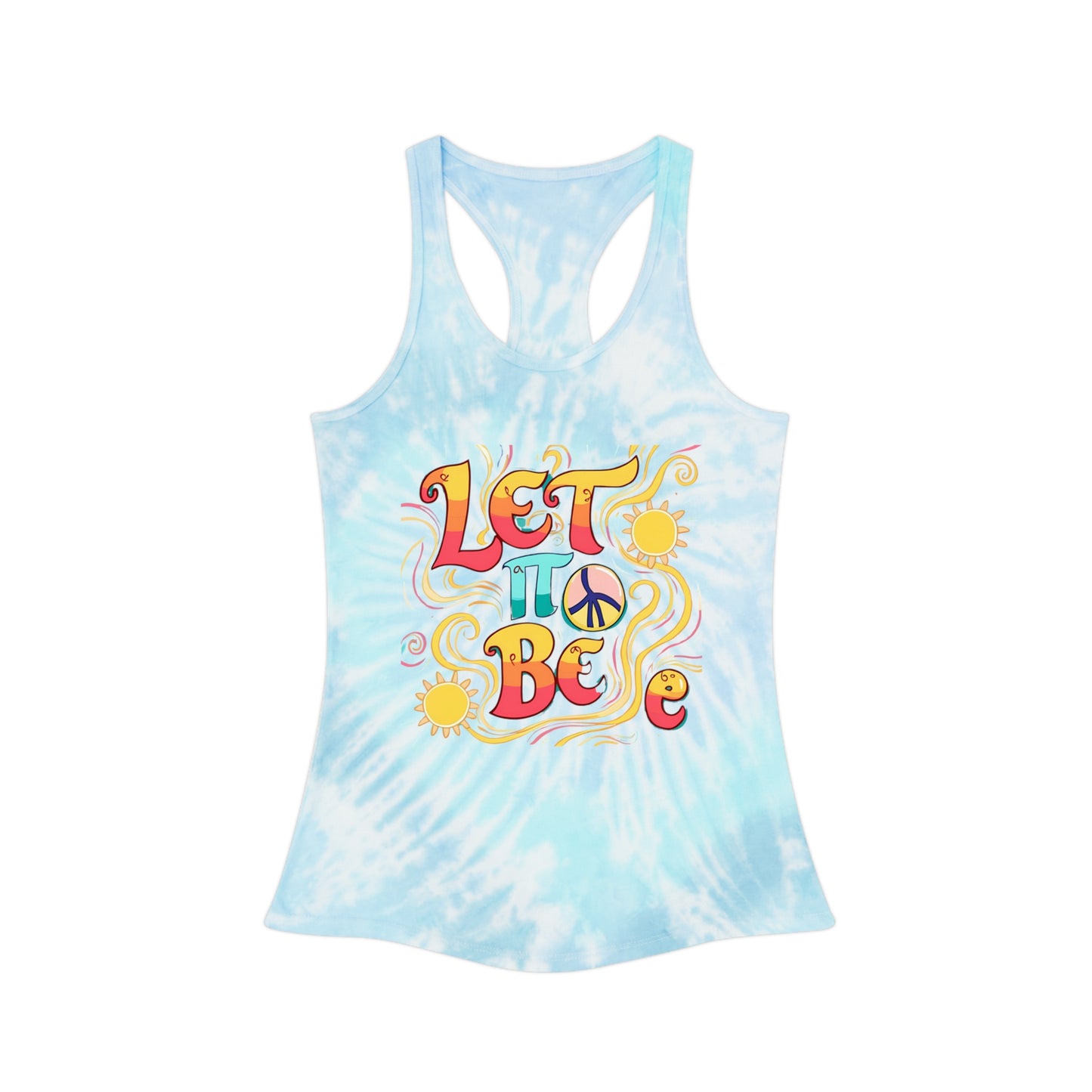 Tie Dye Tank Top - Peaceful 'Let It Be' Design