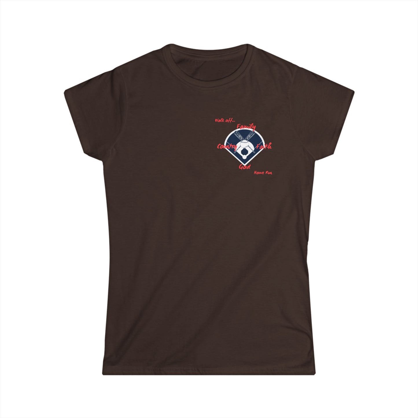 Baseball Women's Tee - Inspirational Family Love Design faith