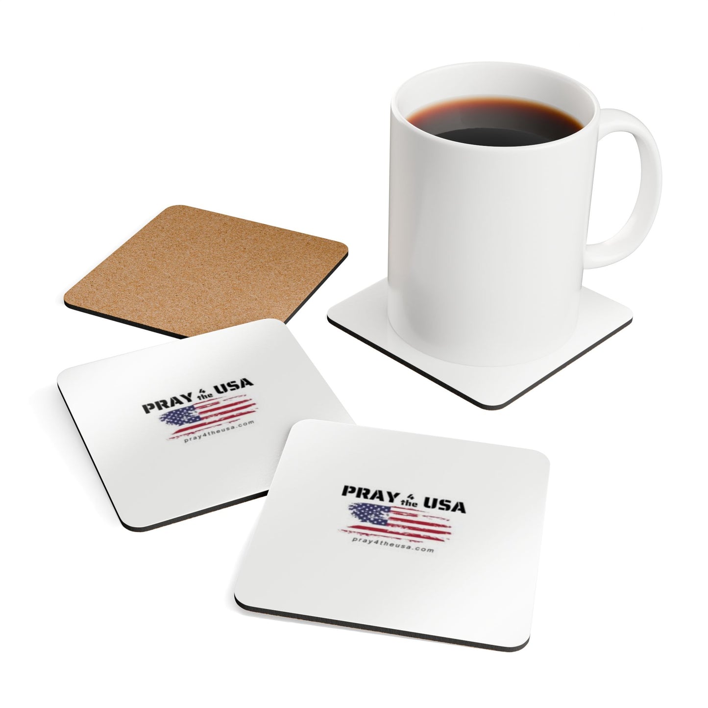 Coaster Set Pray4usa Logo