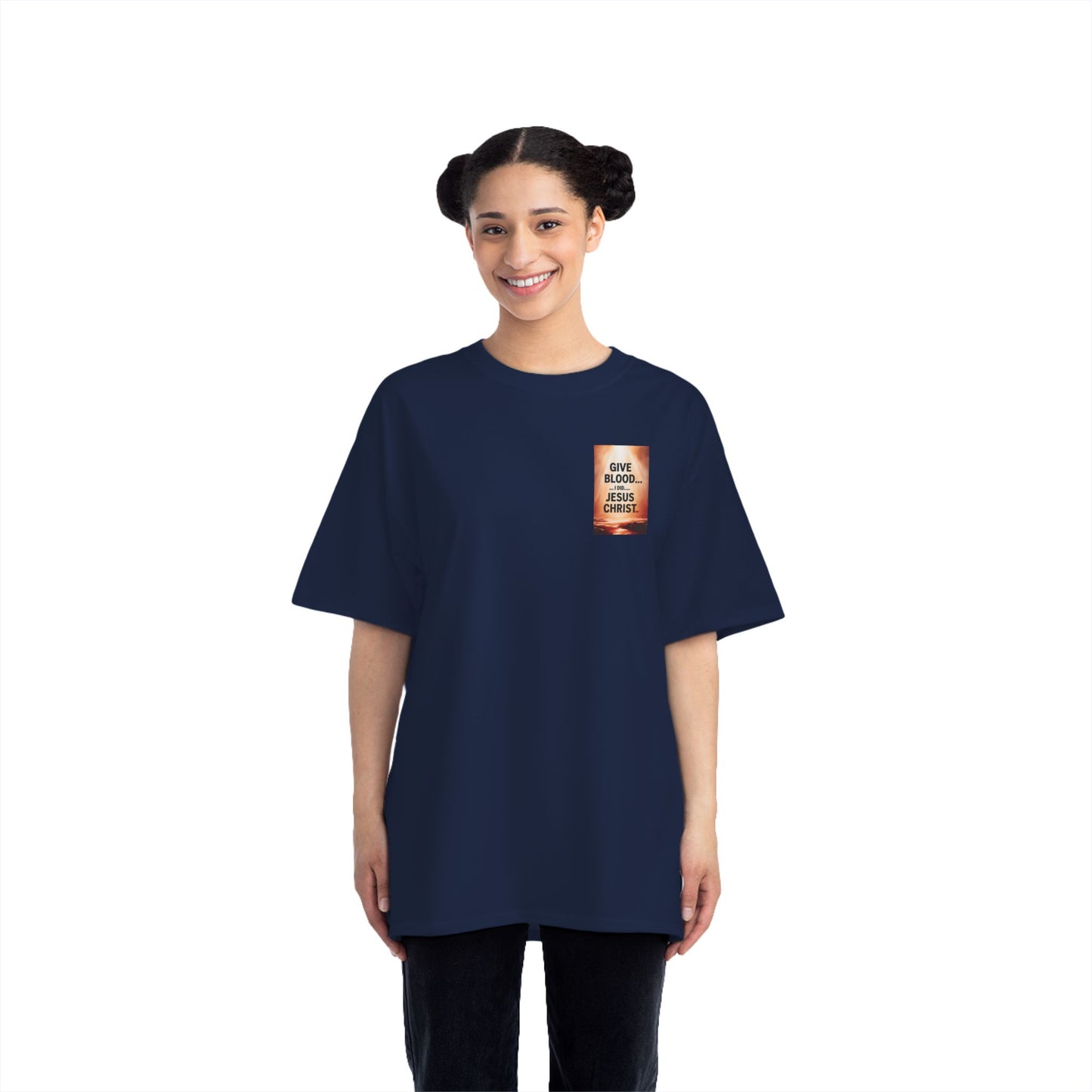 Christian T-Shirt - Give Blood, I did, Jesus Christ - Short-Sleeve