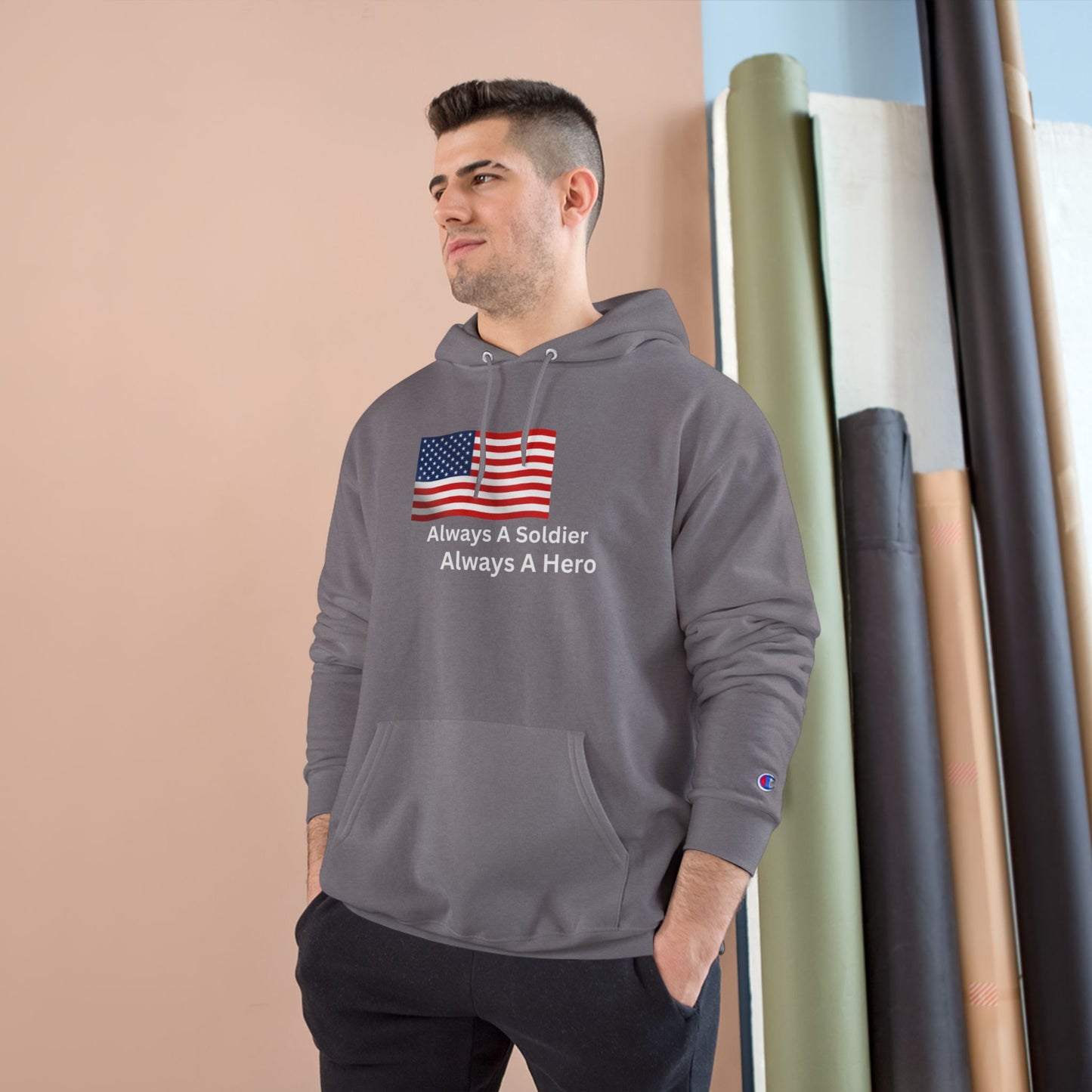 Patriotic Hoodie - Always A Soldier, Always A Hero