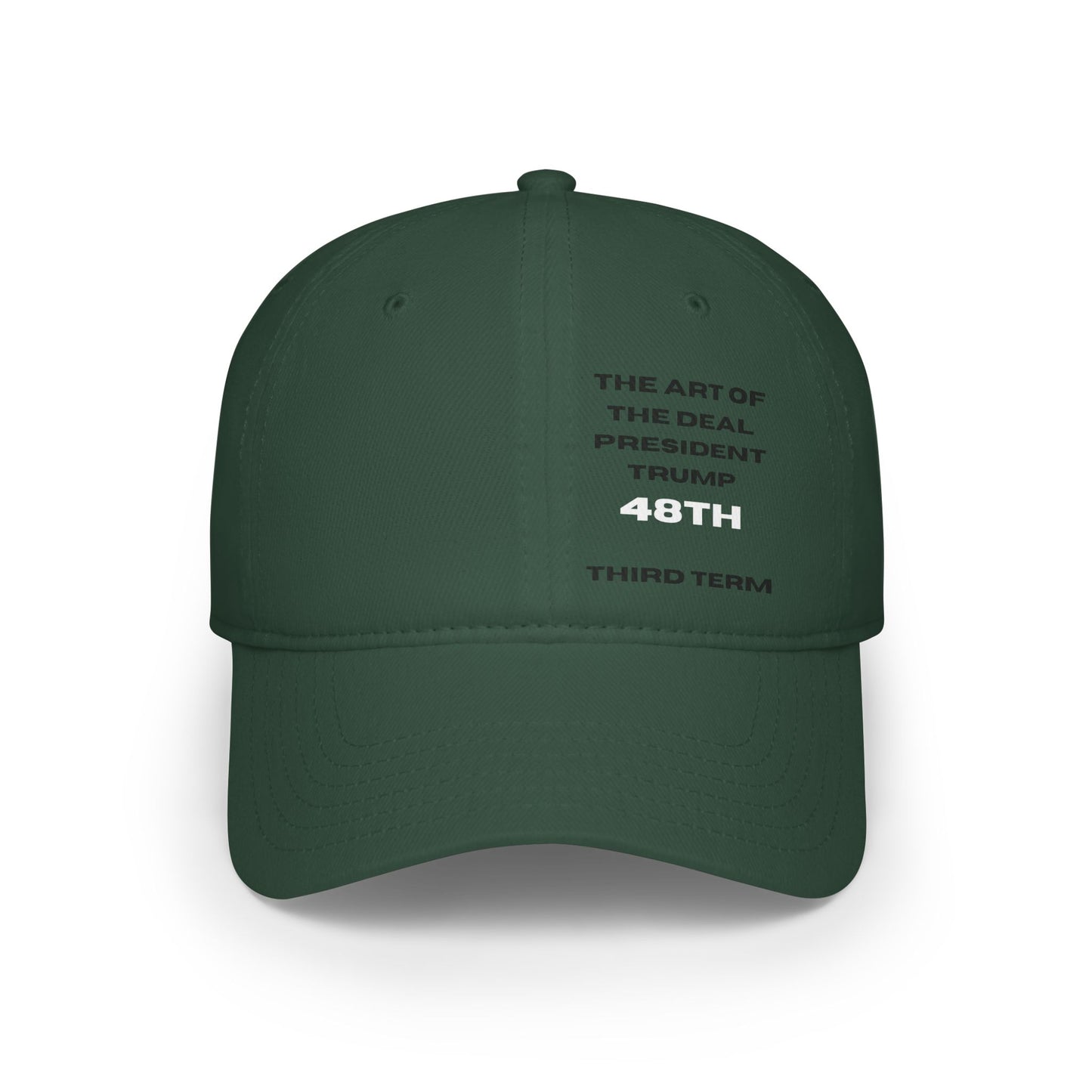 Red Low Profile Baseball Cap - The Art of The Deal, President Trump 48th Third Term