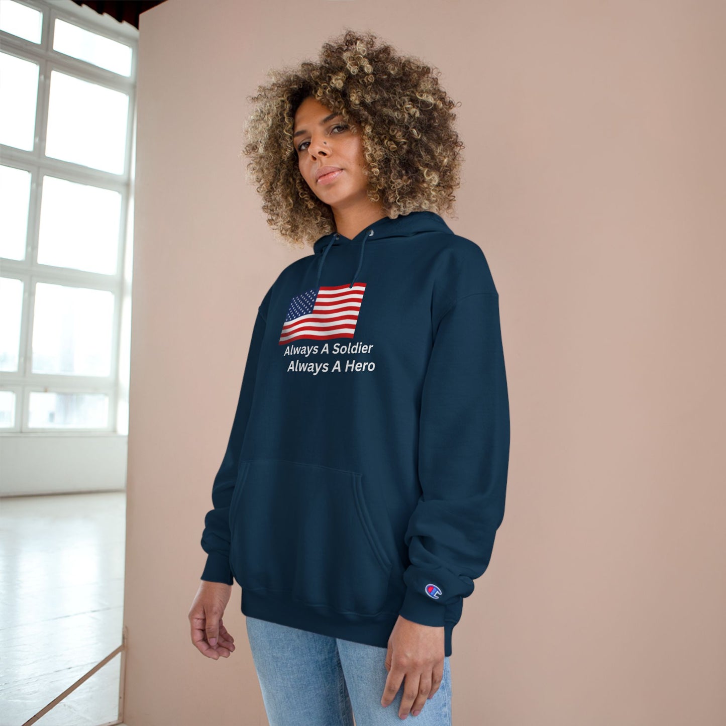 Patriotic Hoodie - Always A Soldier, Always A Hero