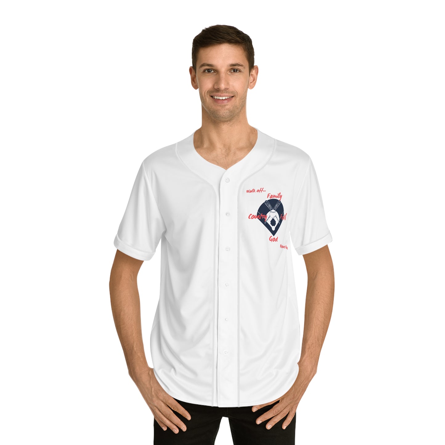 Baseball Jersey - Family, Country, God Design - Perfect for Game Day
