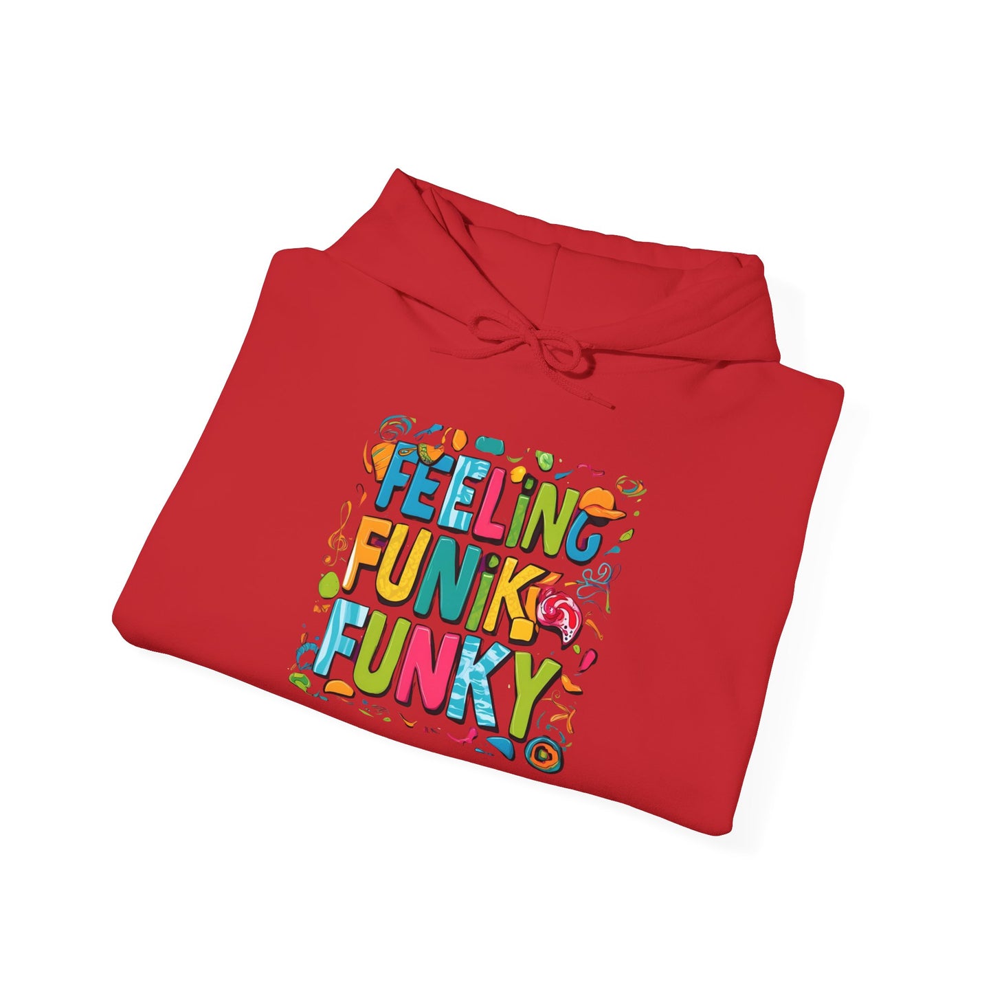 Funky Vibes Hoodie - Heavy Blend™ Sweatshirt, Fun Layer for Casual Days, Gift for Friends, Perfect for Spring and Fall