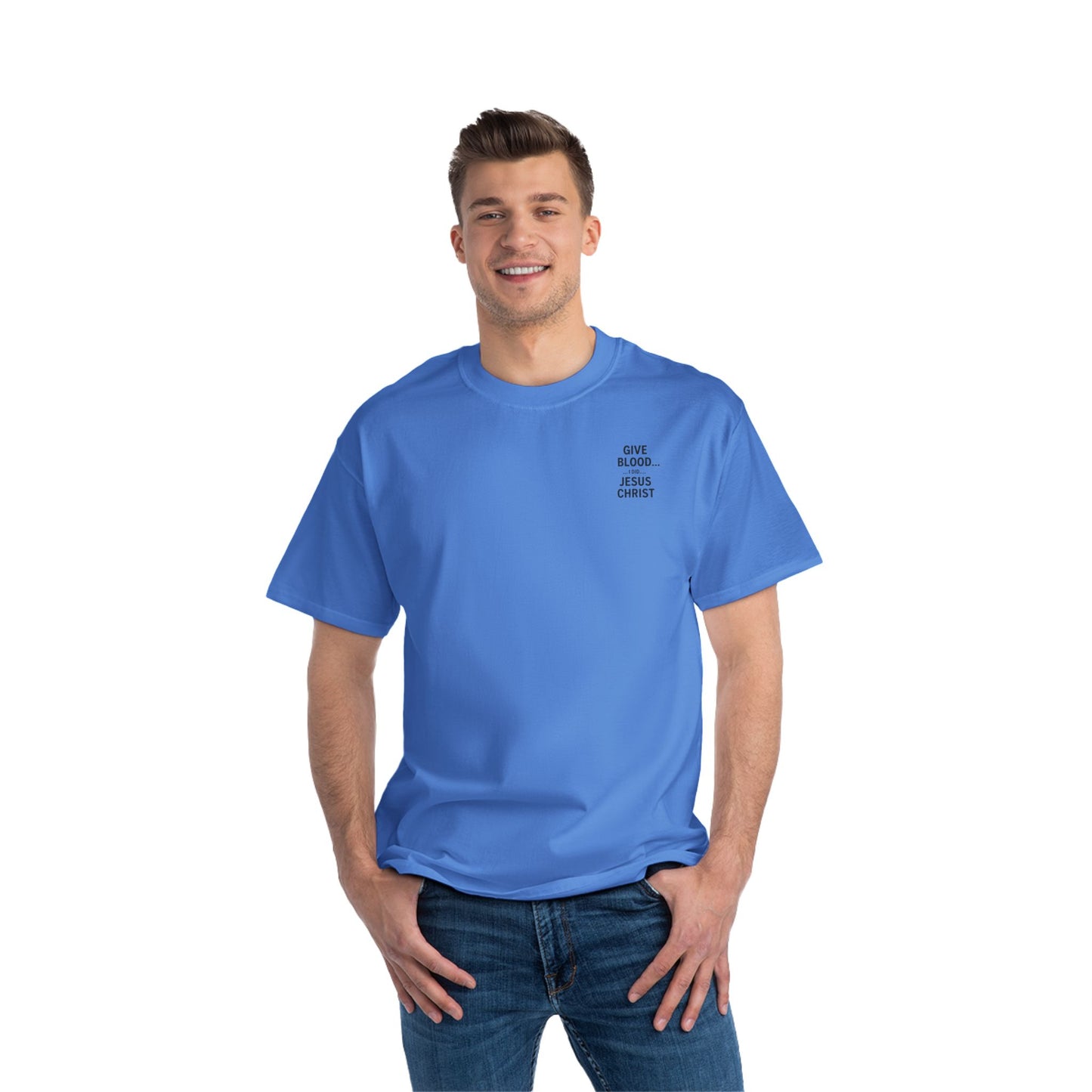 Christian Faith Short-Sleeve T-Shirt - Jesus Gave All Give Blood