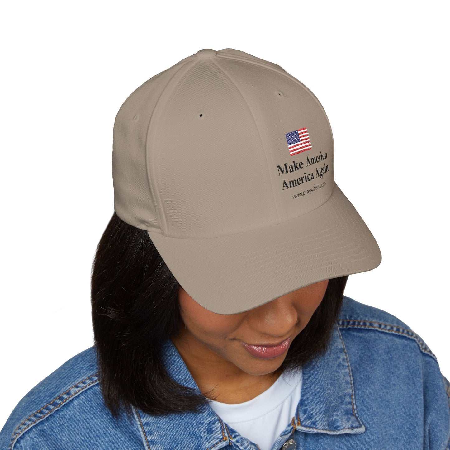 Embroidered Structured Cap - Make America America Again Baseball Hat