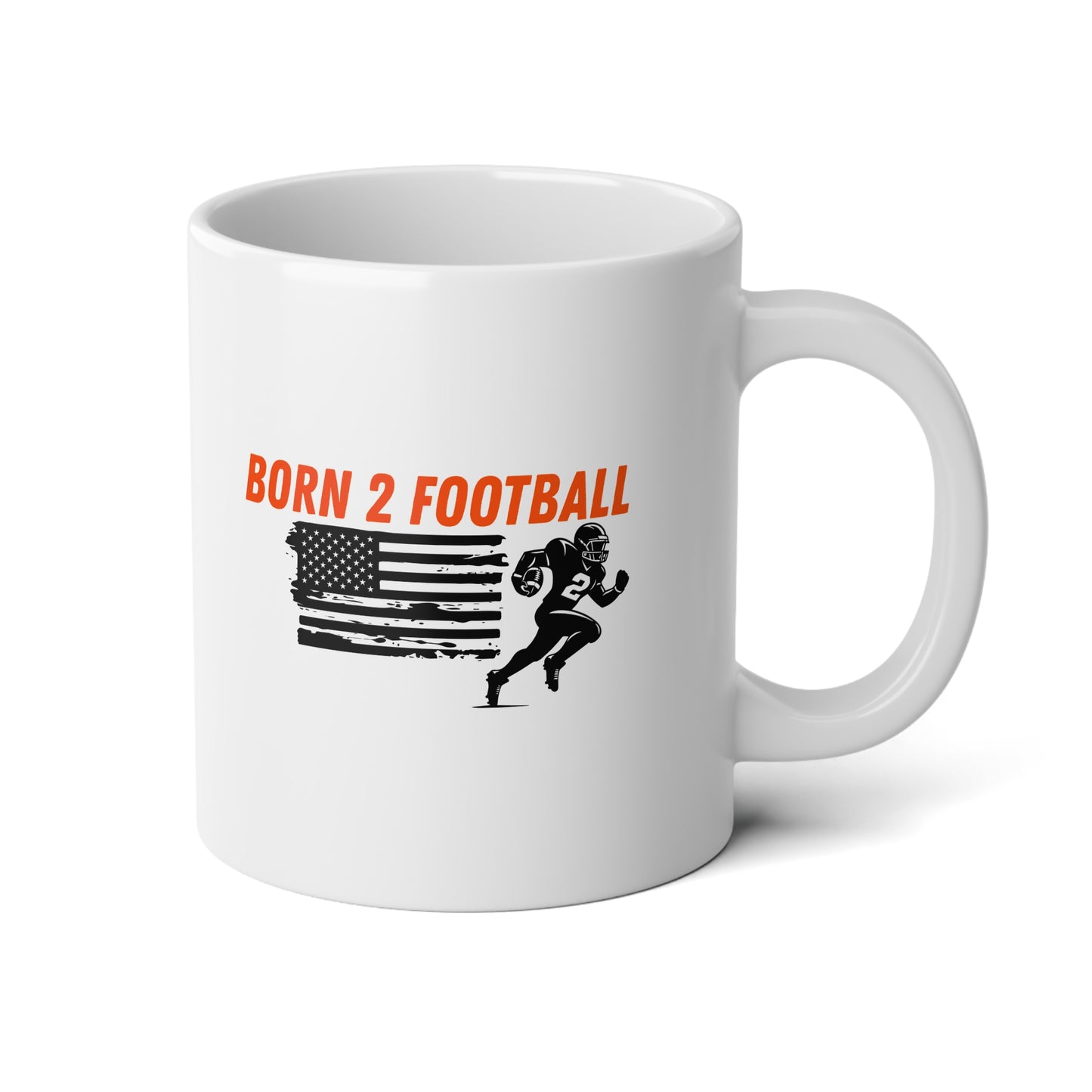 Born 2 Football-Sporty Jumbo Mug - Born 2 Football, Gift for Football Lovers and Coaches