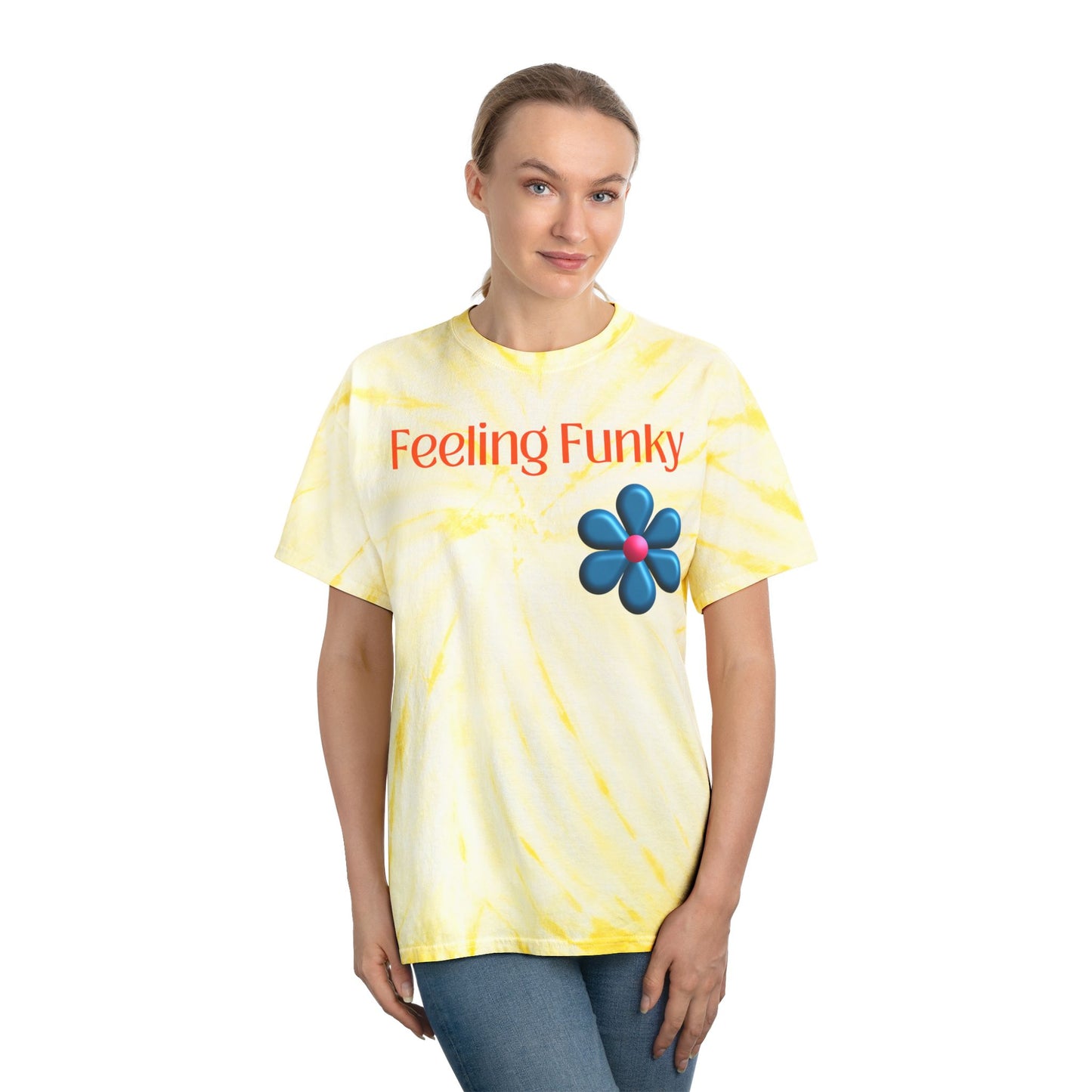Tie-Dye Tee, Vibrant Yellow Blossom Shirt