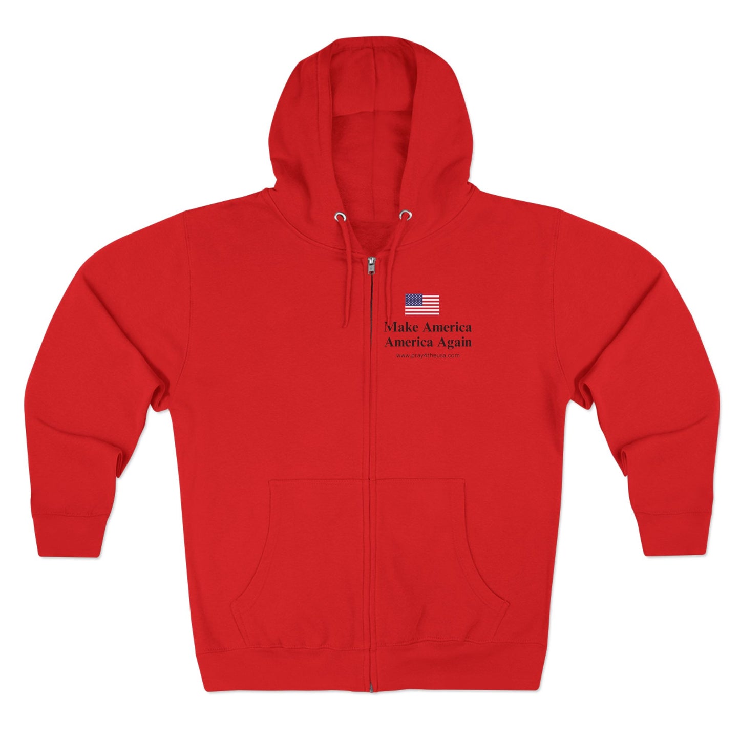 Zip Hoodie - Make America America Again - Patriotic Apparel