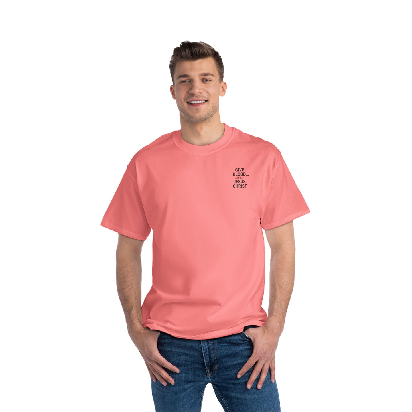 Christian Faith Short-Sleeve T-Shirt - Jesus Gave All Give Blood