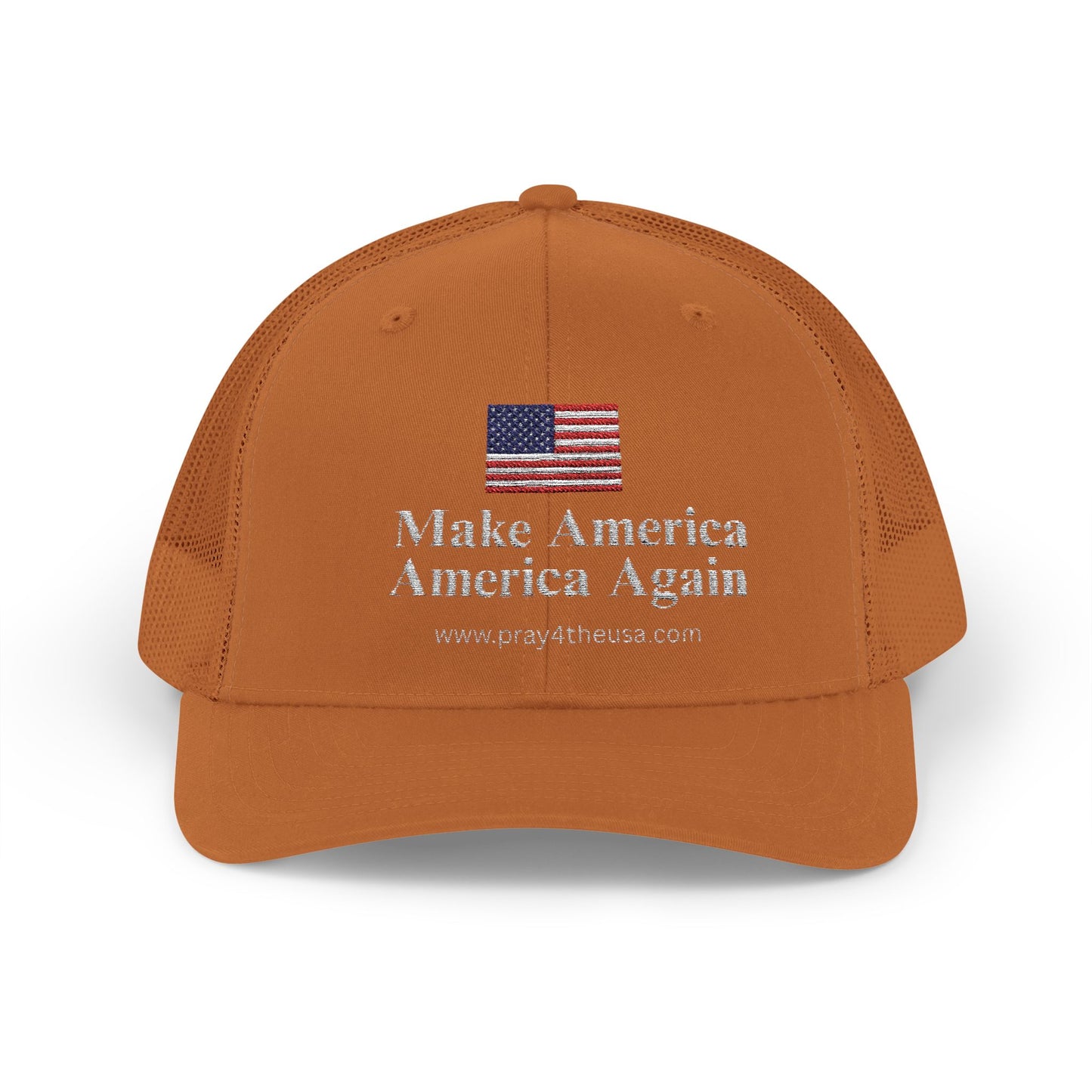 Make America America Again Snapback Trucker Cap - Patriotic Red Hat