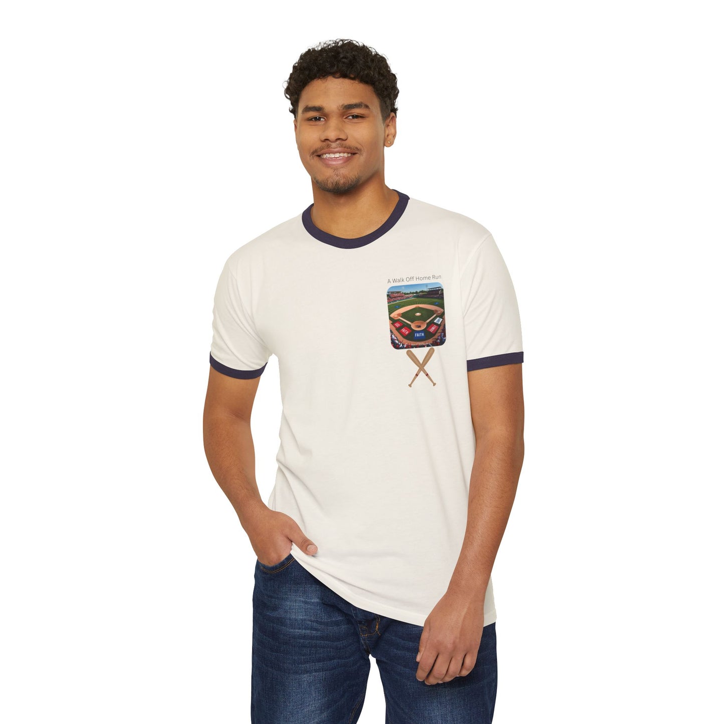 Faith Based Vintage Baseball Unisex Ringer T-Shirt - Perfect for Sports Fans