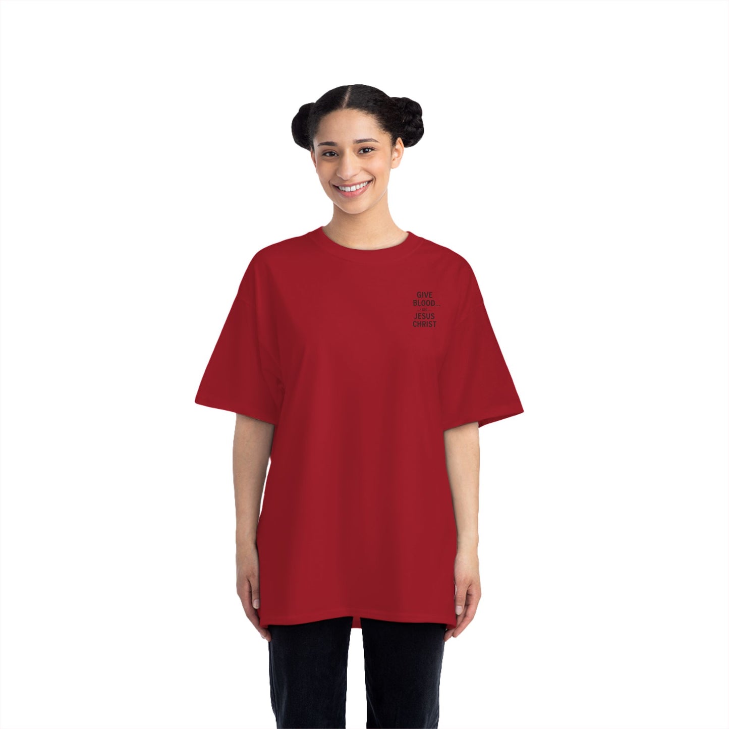 Christian Faith Short-Sleeve T-Shirt - Jesus Gave All Give Blood