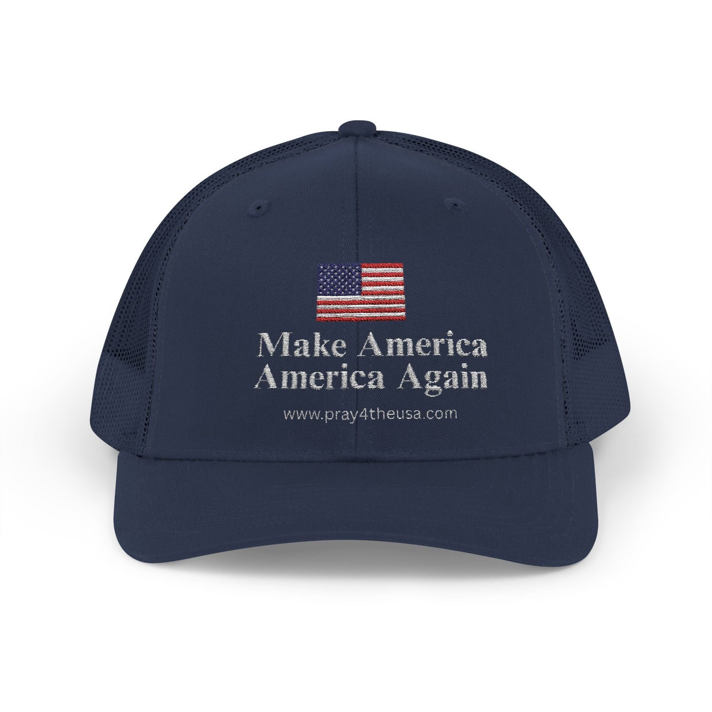 Make America America Again Snapback Trucker Cap - Patriotic Red Hat