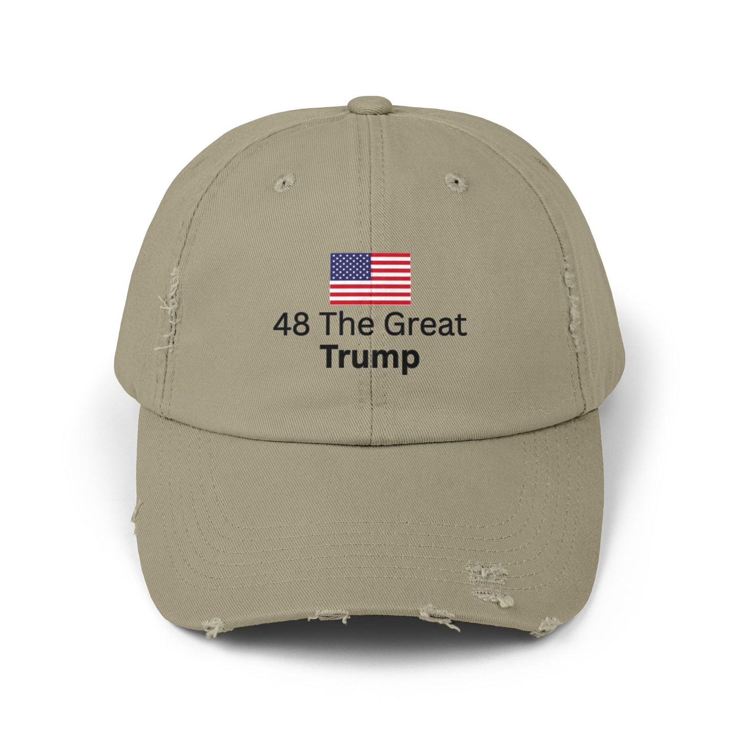 Cap - 48 The Great Trump with American Flag Distressed Unisex