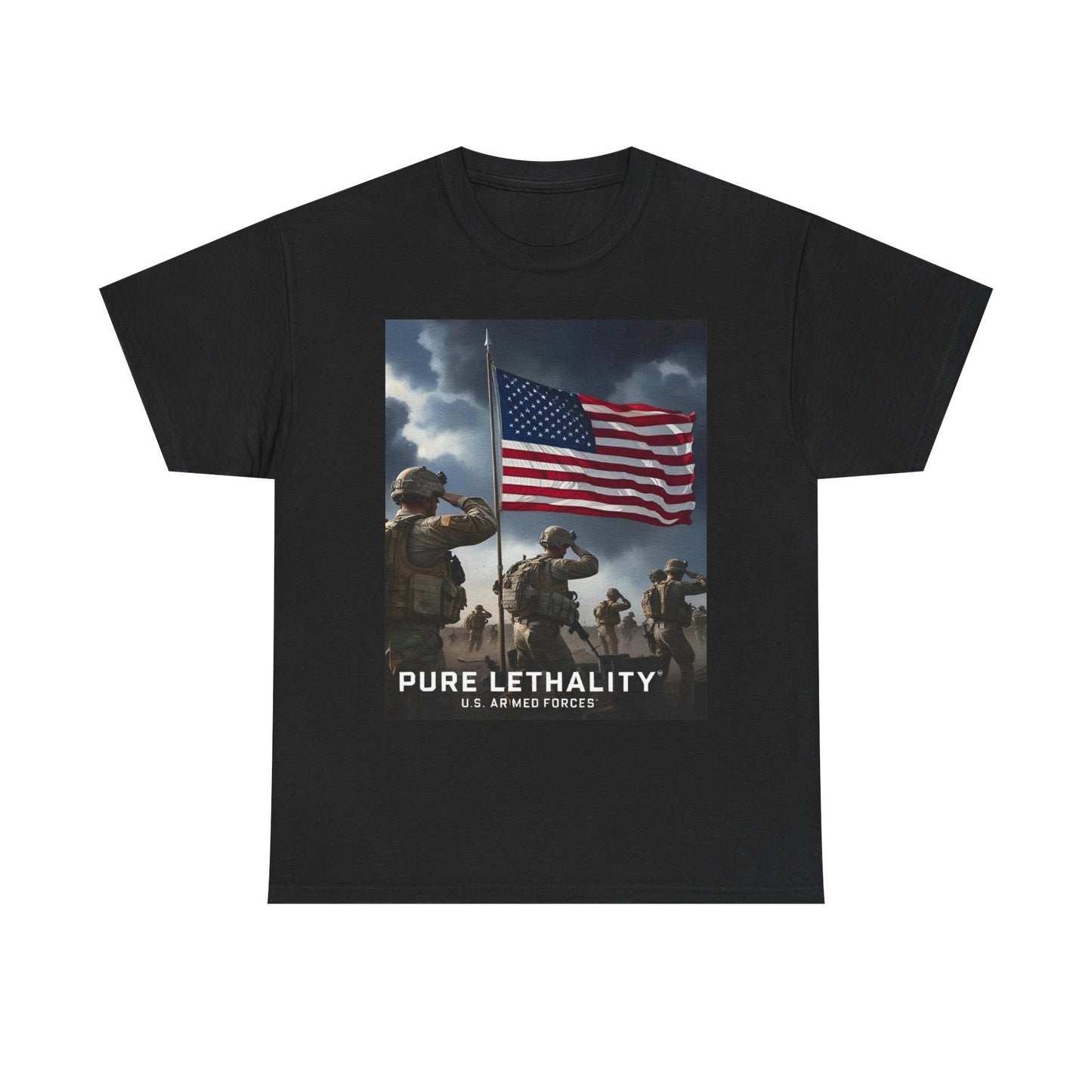 Unisex Heavy Cotton Tee - Pure Lethality U.S. Armed Forces Graphic Tee