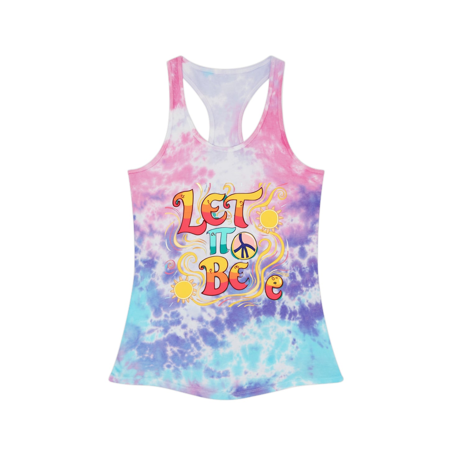 Tie Dye Tank Top - Peaceful 'Let It Be' Design