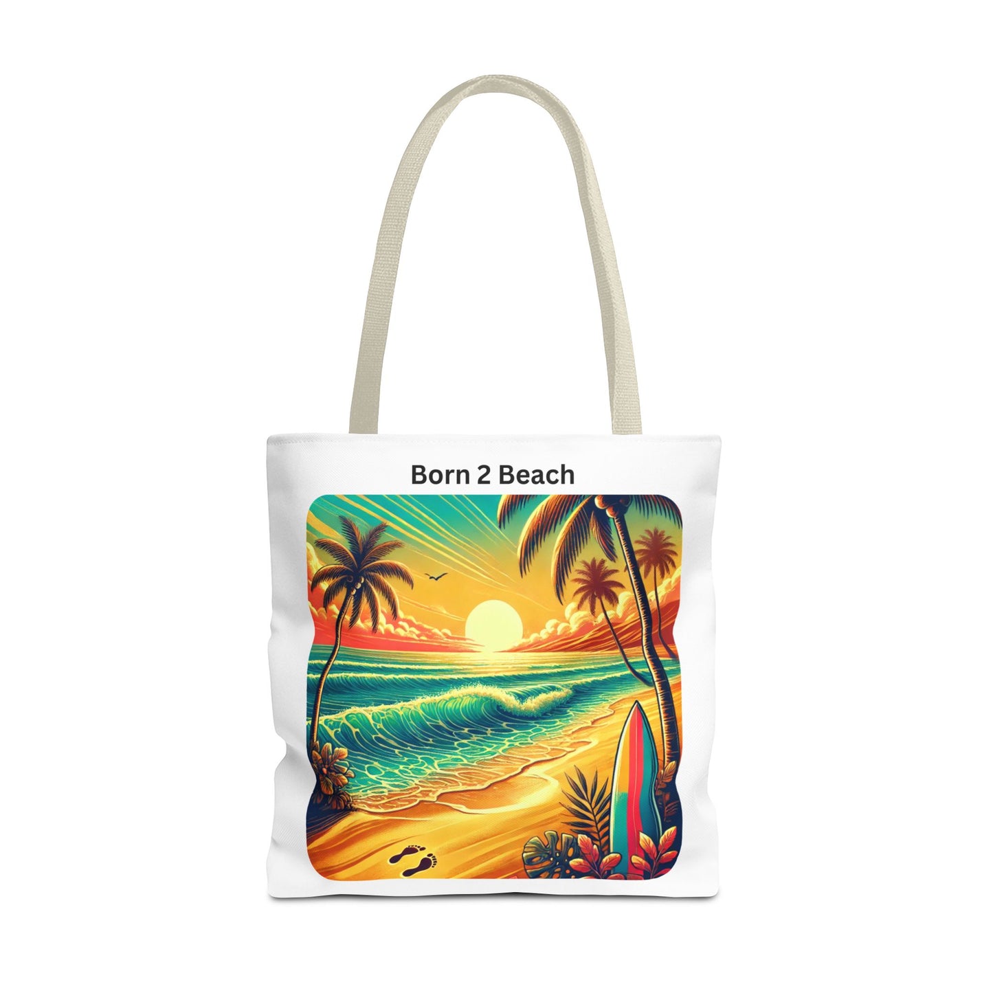 Summer Vibes Tote Bag | Born 2 Beach | Perfect for Beach Lovers