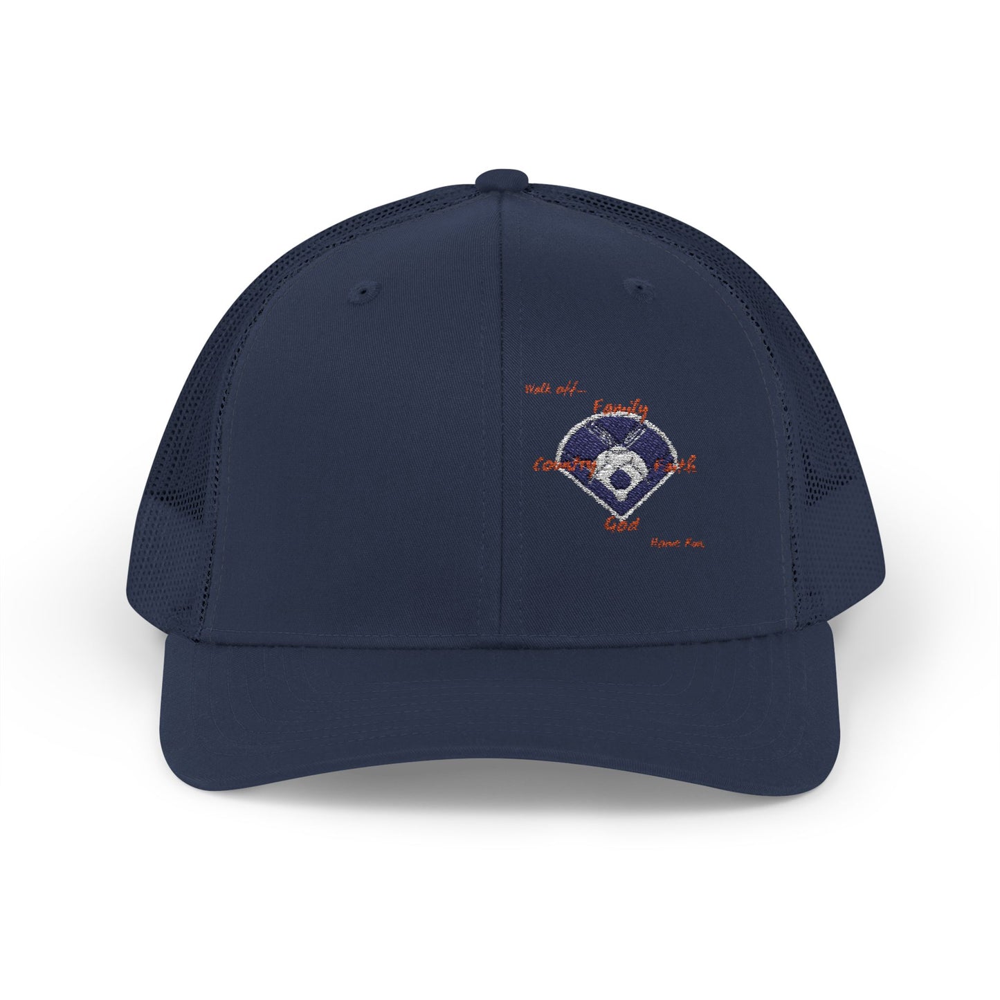 Snapback Trucker Cap - Baseball, Family and Faith - Casual Style for Everyday Adventures