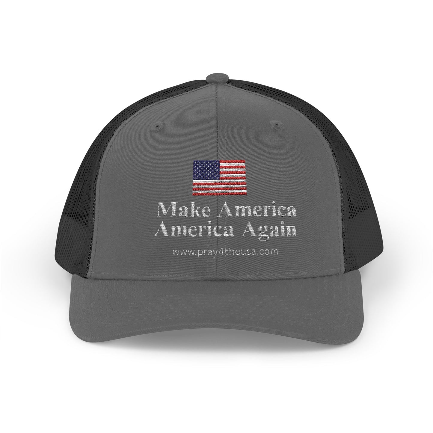 Make America America Again Snapback Trucker Cap - Patriotic Red Hat