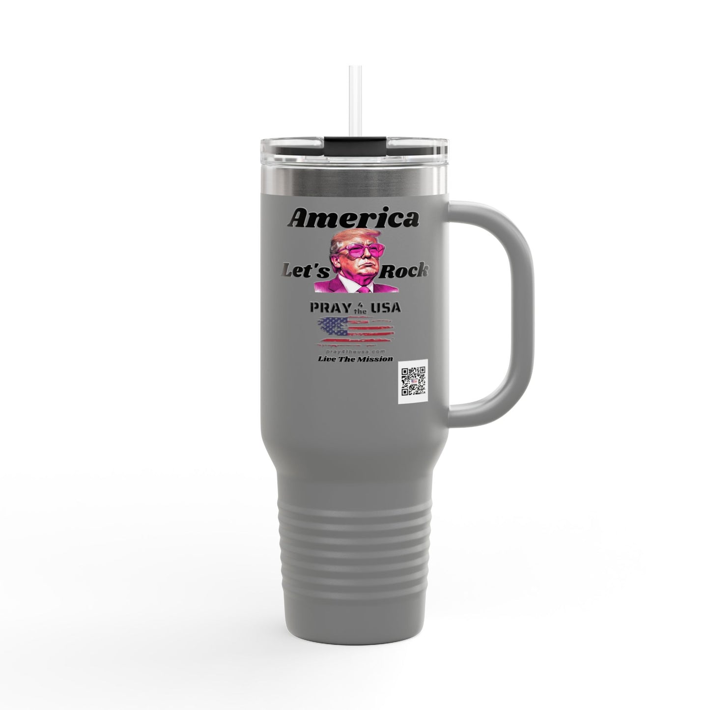 Trump America Let's Rock-40oz Patriotic Insulated Travel Mug