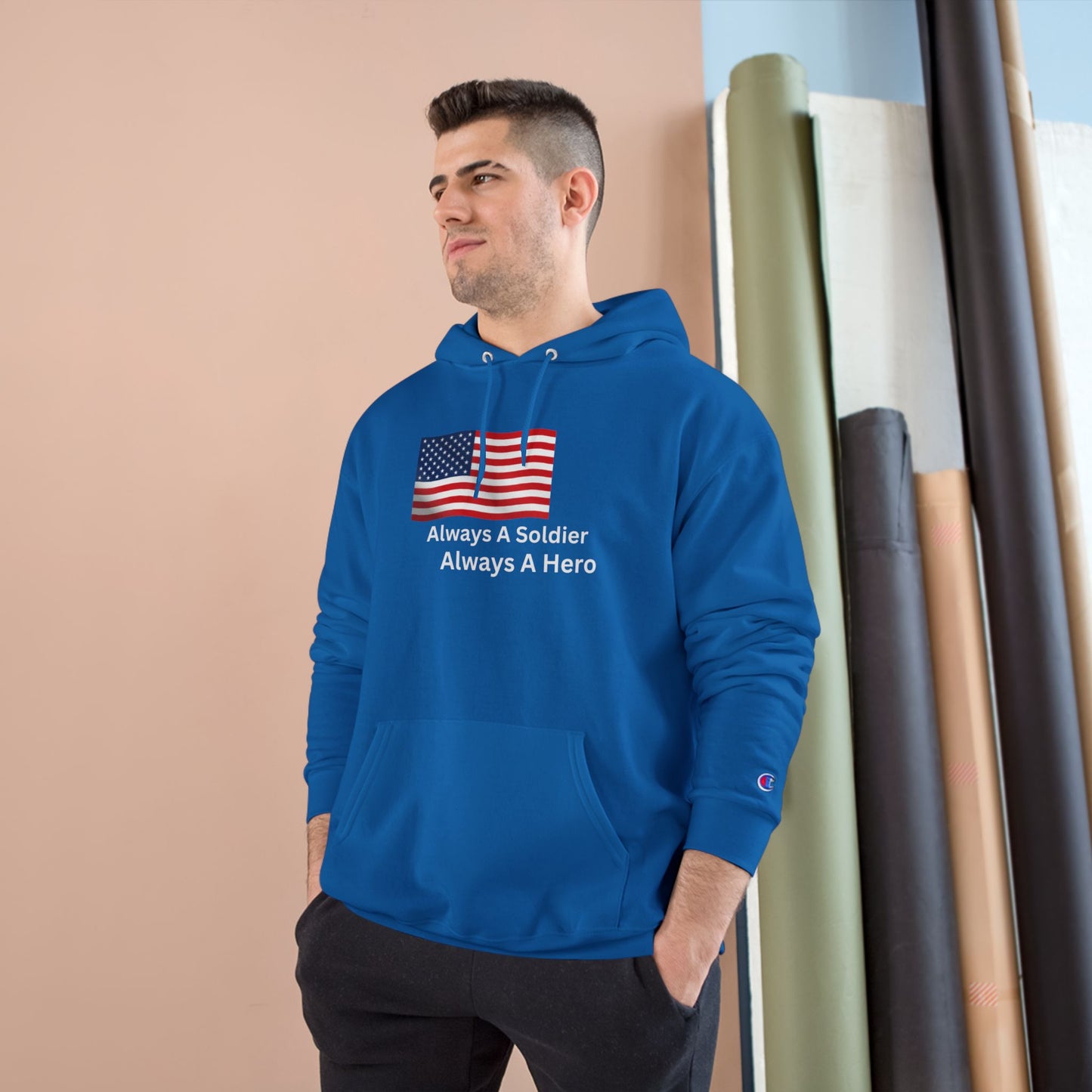 Patriotic Hoodie - Always A Soldier, Always A Hero