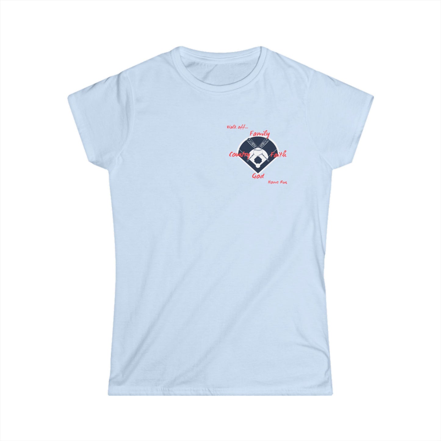 Baseball Women's Tee - Inspirational Family Love Design faith
