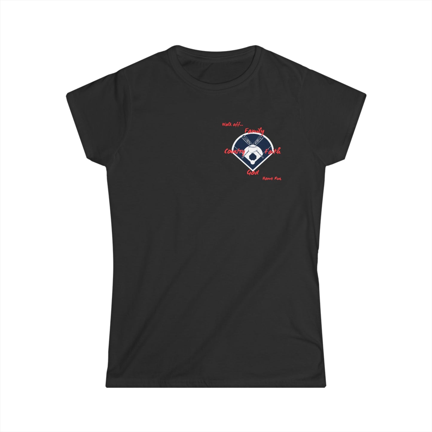 Baseball Women's Tee - Inspirational Family Love Design faith