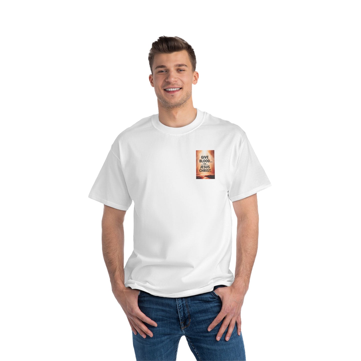 Christian T-Shirt - Give Blood, I did, Jesus Christ - Short-Sleeve
