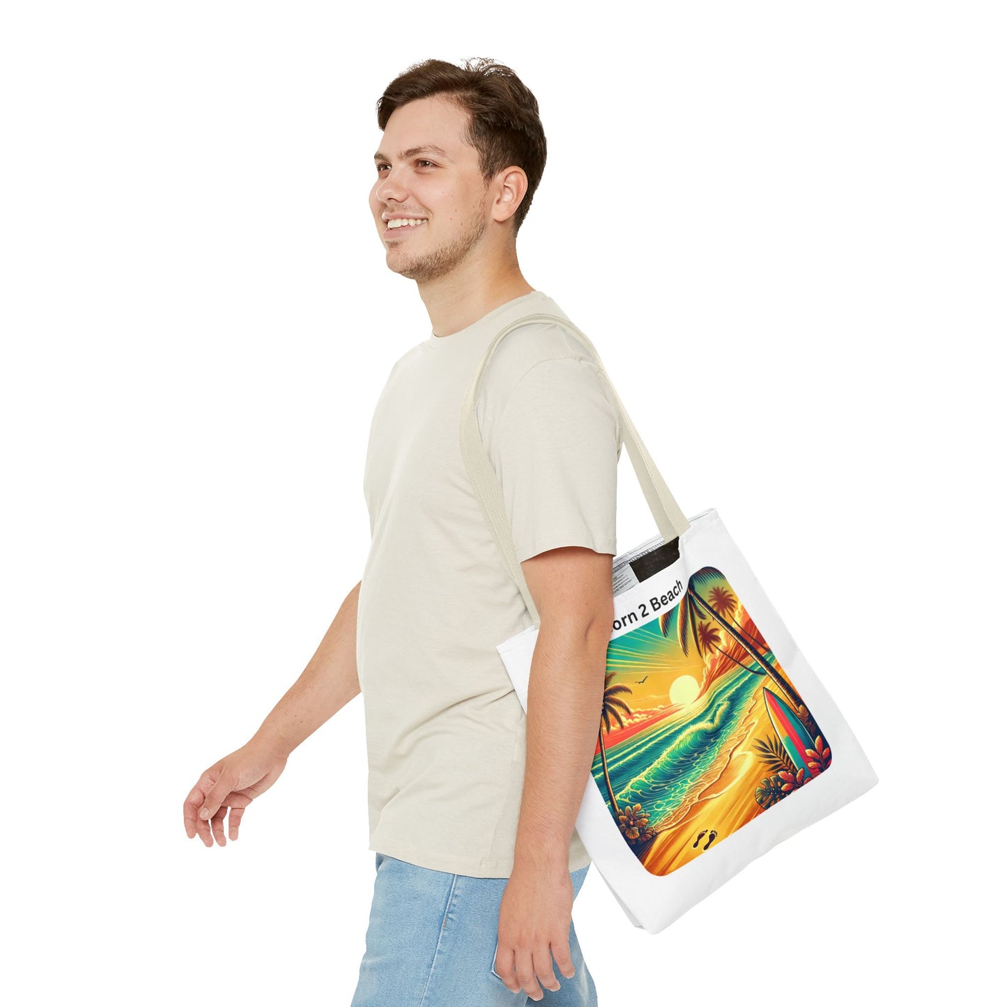 Summer Vibes Tote Bag | Born 2 Beach | Perfect for Beach Lovers
