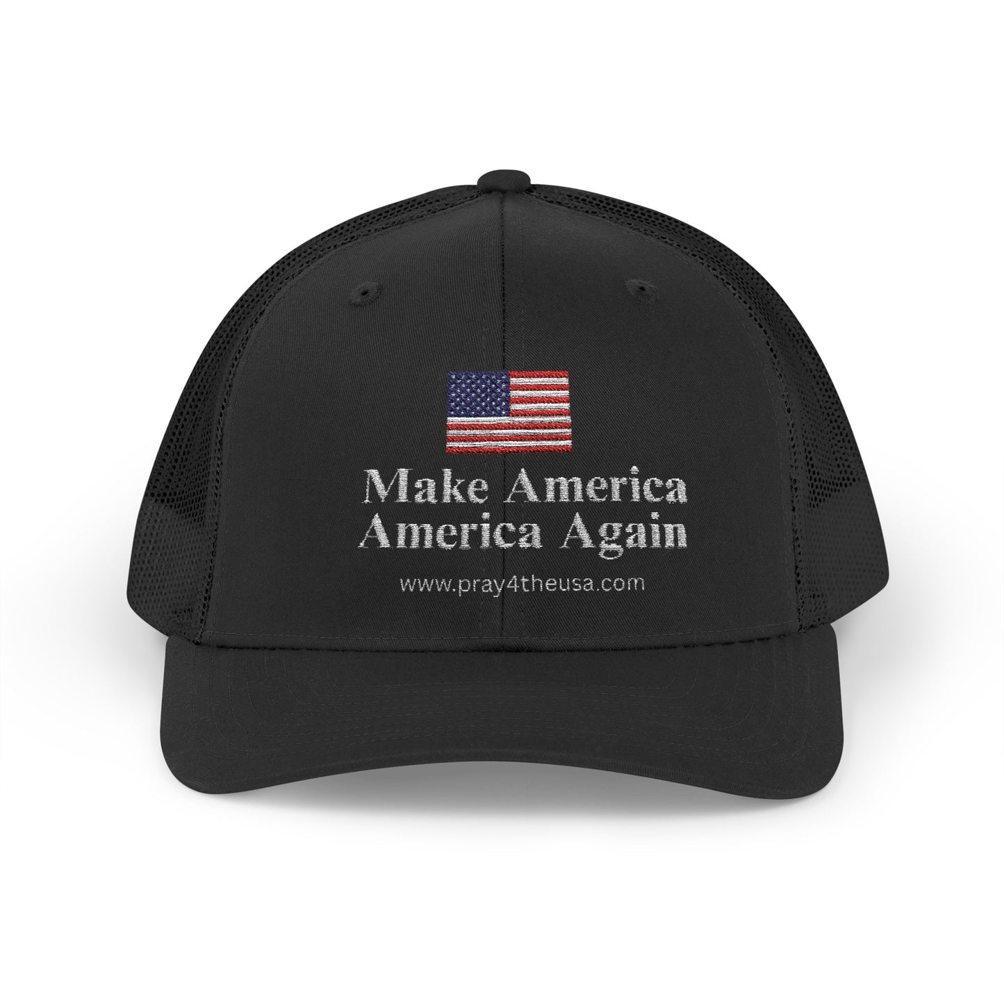 Make America America Again Snapback Trucker Cap - Patriotic Red Hat