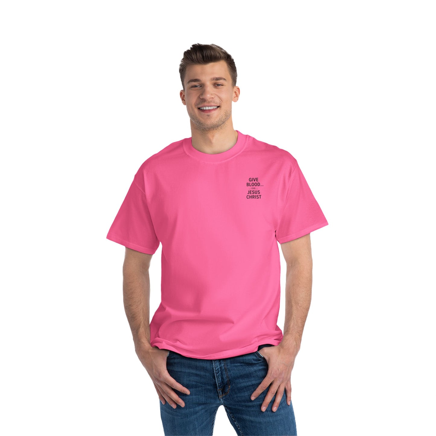 Christian Faith Short-Sleeve T-Shirt - Jesus Gave All Give Blood