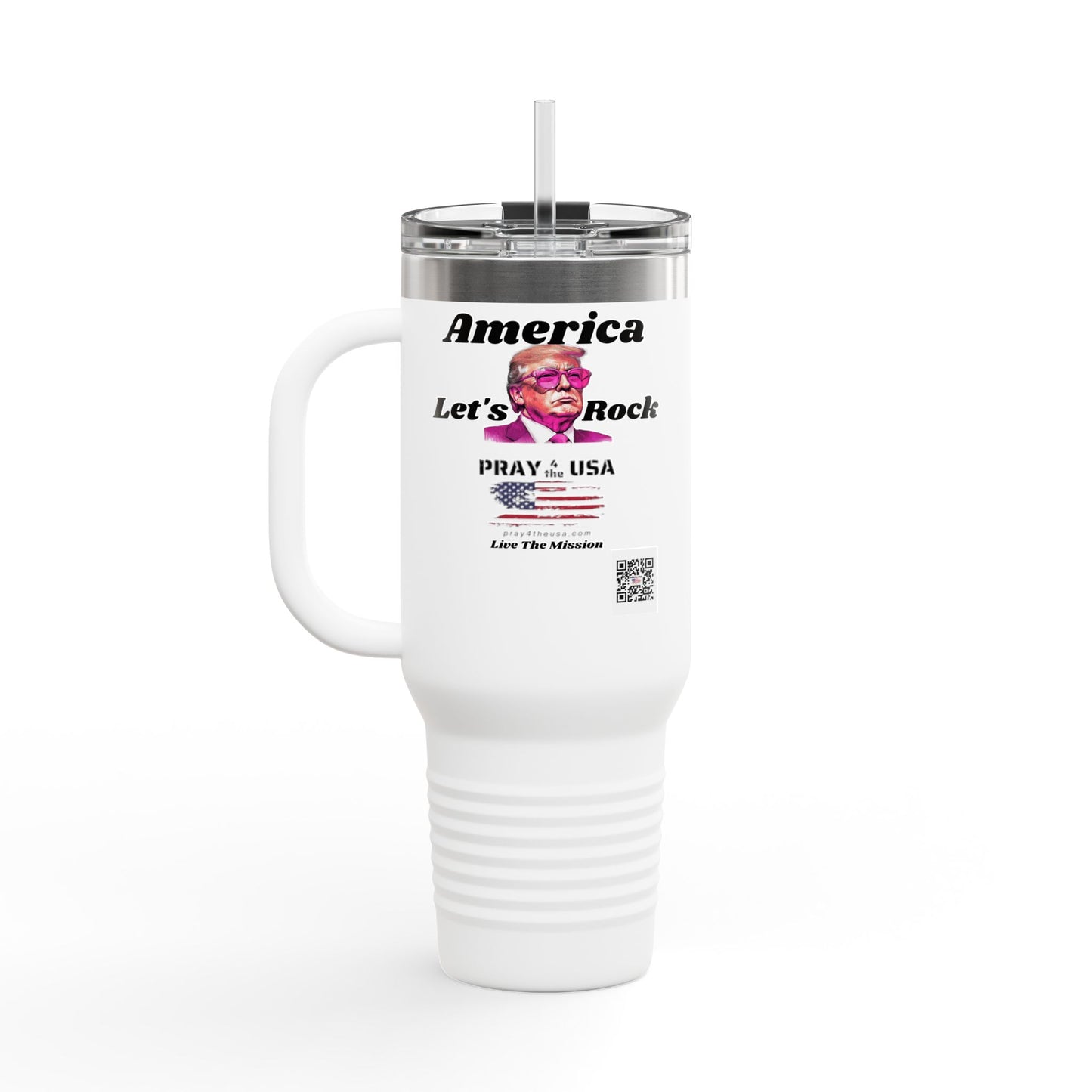 Trump America Let's Rock-40oz Patriotic Insulated Travel Mug