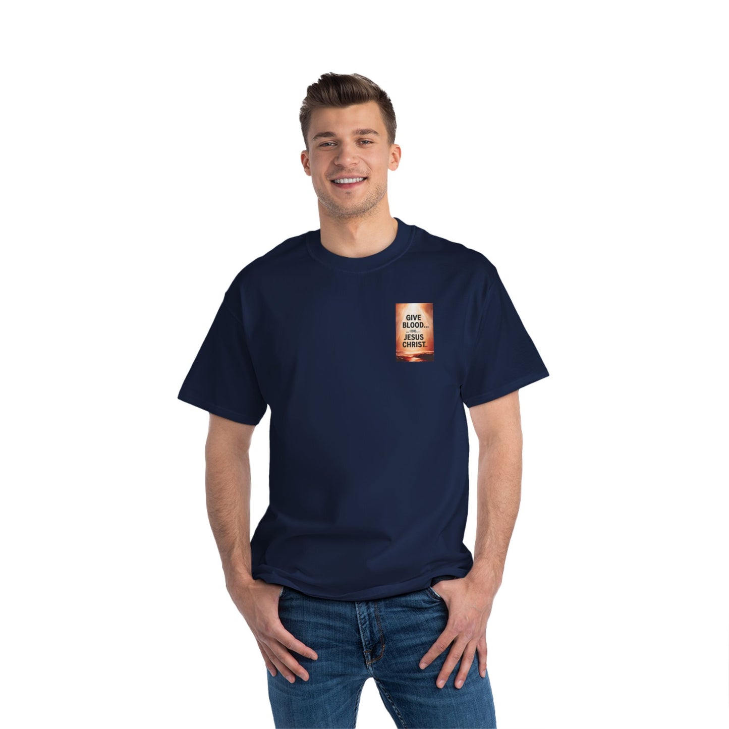 Christian T-Shirt - Give Blood, I did, Jesus Christ - Short-Sleeve