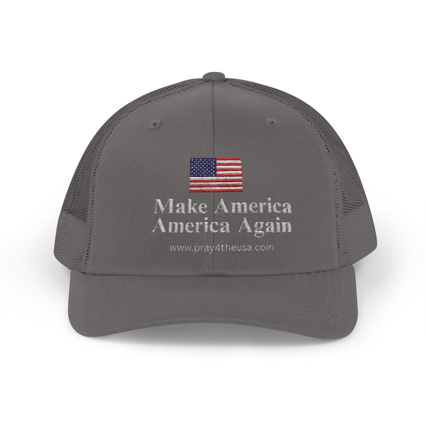 Make America America Again Snapback Trucker Cap - Patriotic Red Hat