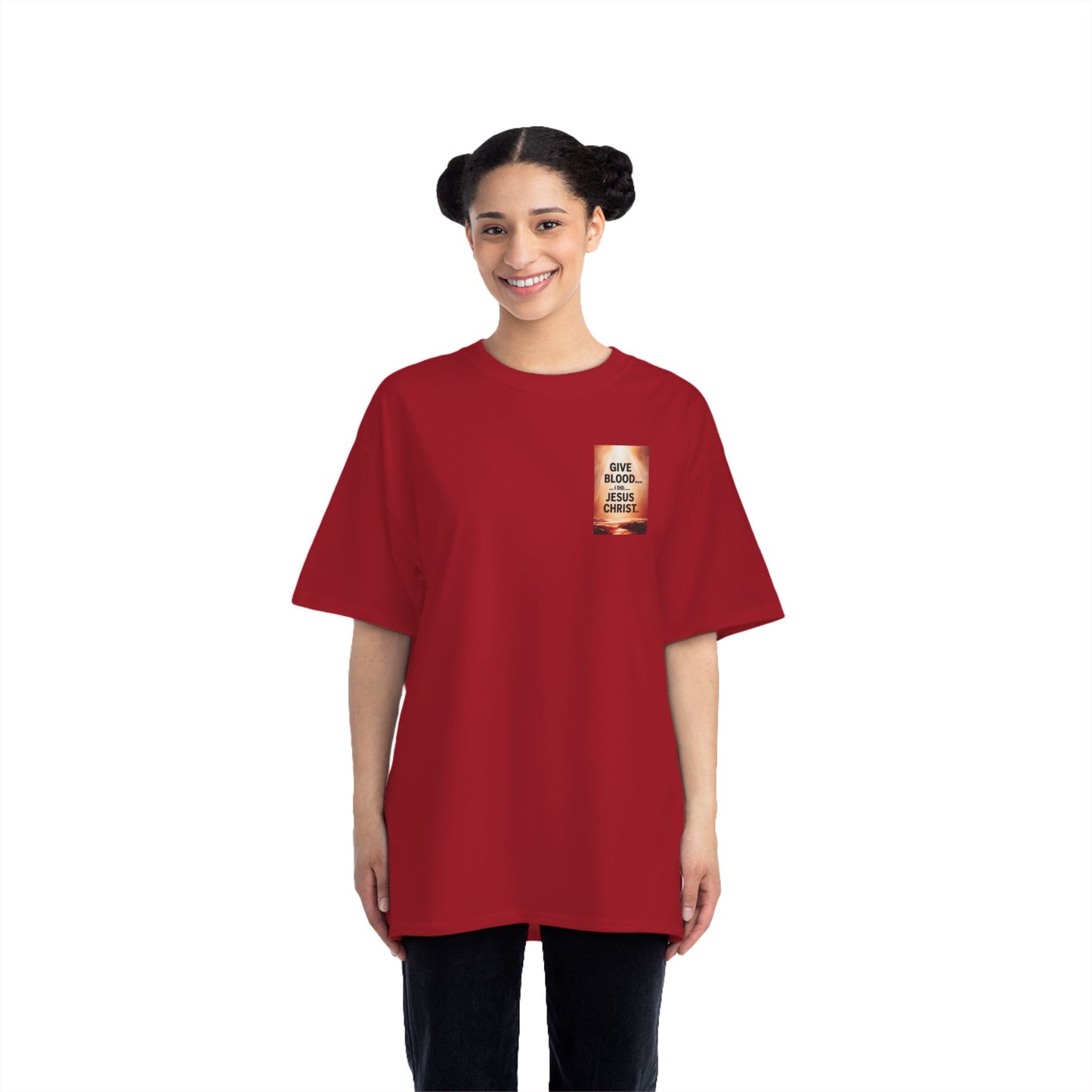Christian T-Shirt - Give Blood, I did, Jesus Christ - Short-Sleeve