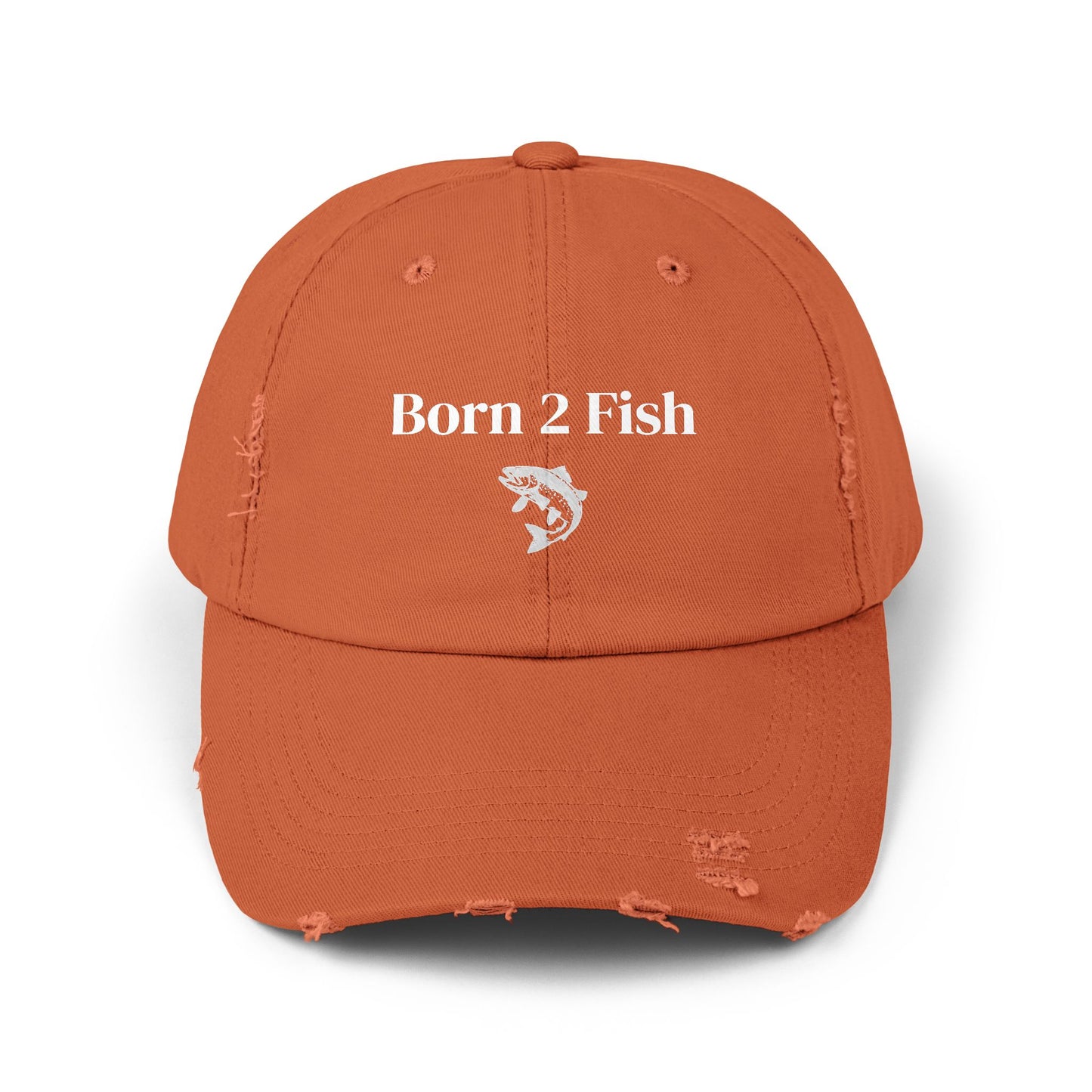 Born 2 Fish-Distressed Fishing Cap