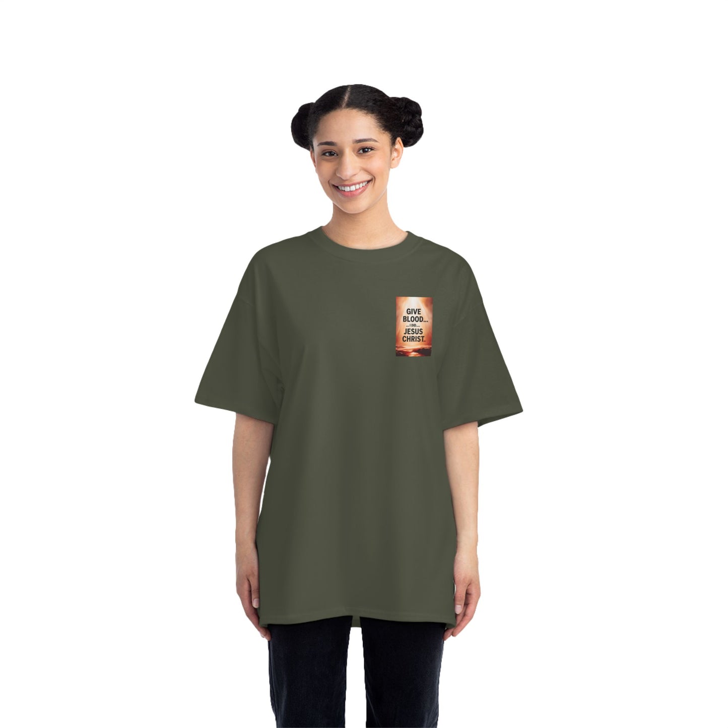 Christian T-Shirt - Give Blood, I did, Jesus Christ - Short-Sleeve