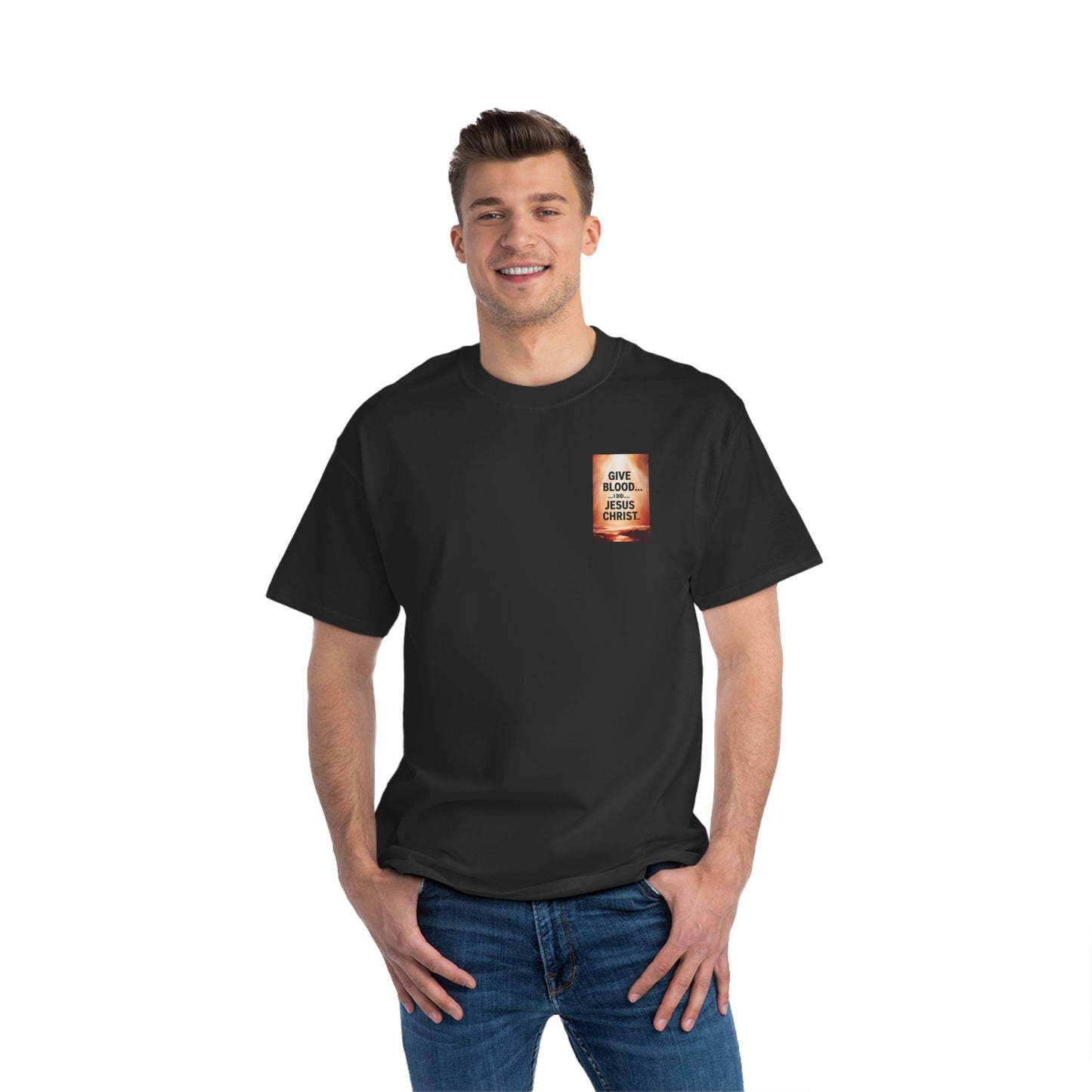 Christian T-Shirt - Give Blood, I did, Jesus Christ - Short-Sleeve