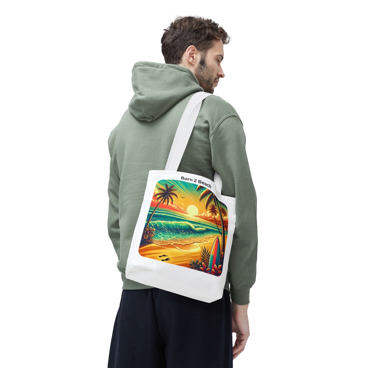 Summer Vibes Tote Bag | Born 2 Beach | Perfect for Beach Lovers
